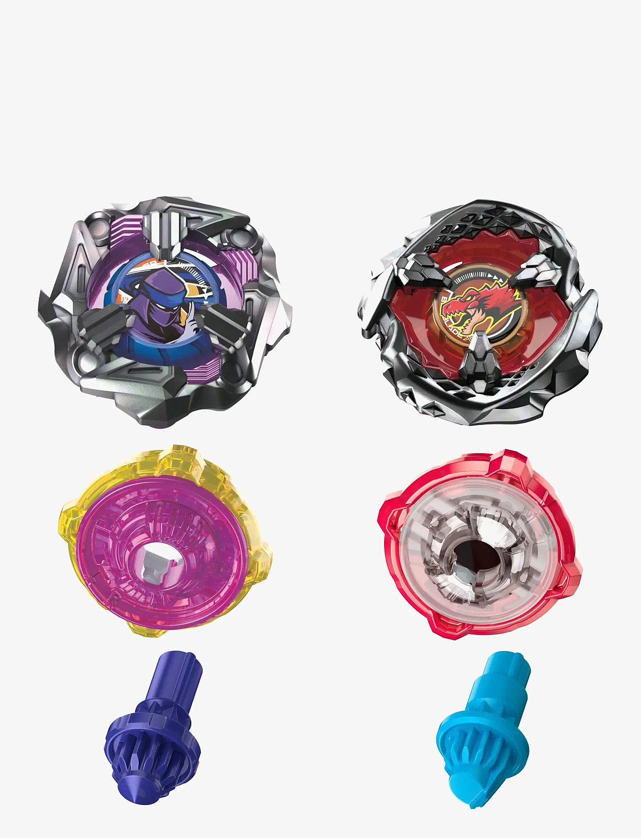 Beyblade - Beyblade X Beat Tyranno 4-70Q & Knife Shinobi 4-80HN-dubbelset - brädspel - multicolor - 2