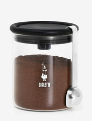 Bialetti - GLASS COFFEE JAR W/MOKA TOP - glasskrukker - clear, black - 0
