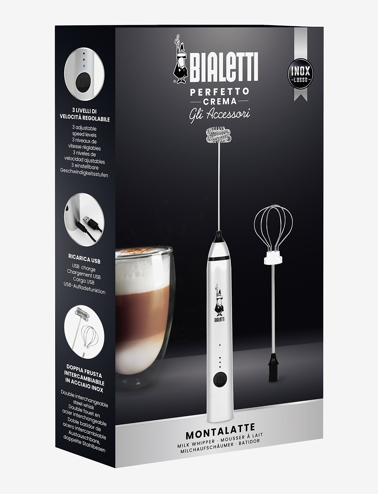 Bialetti - Multi-Mjölk visp PRO USB Bialetti® - piimavahustajad - silver - 1