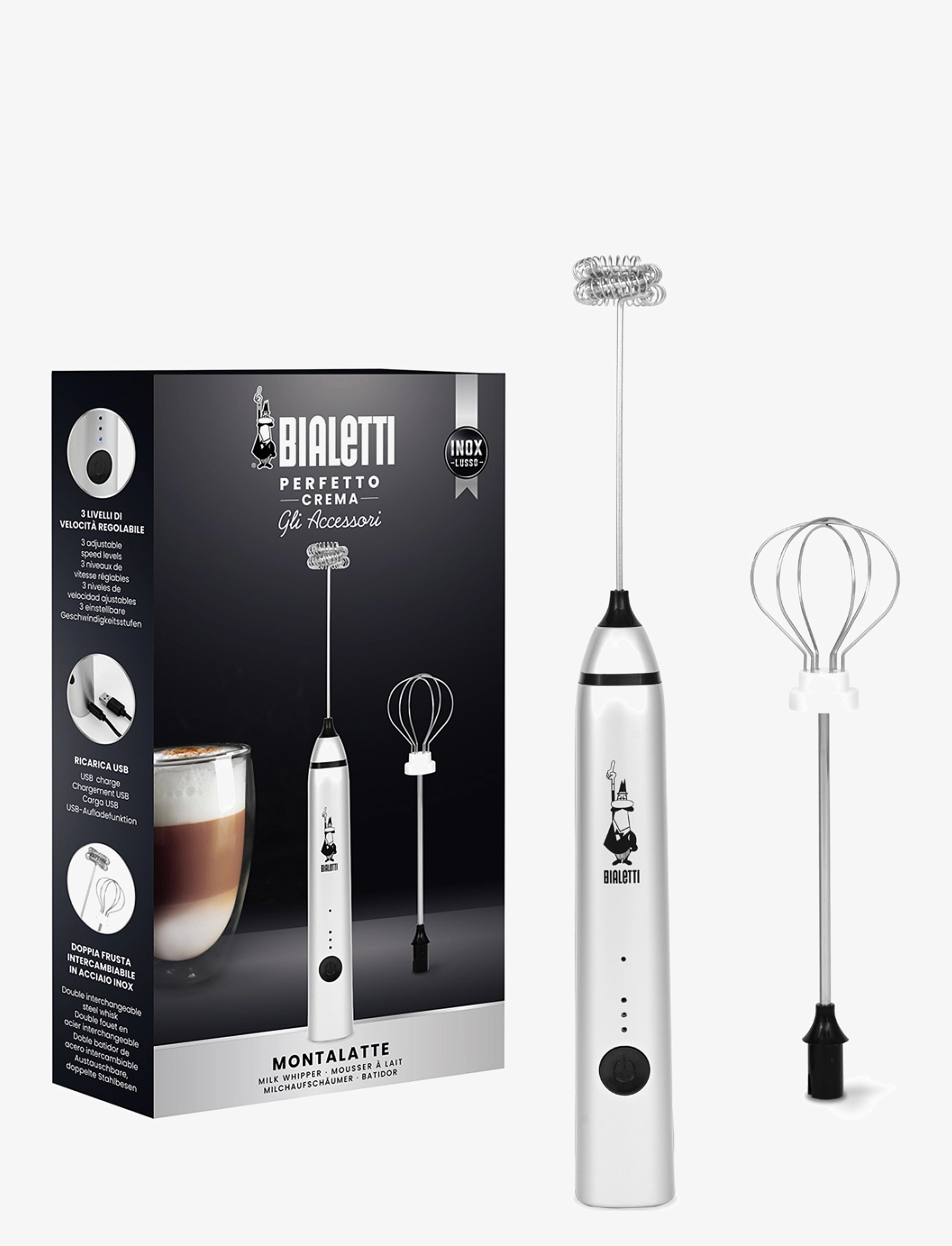 Bialetti - Multi-Mjölk visp PRO USB Bialetti® - milk frothers - silver - 3