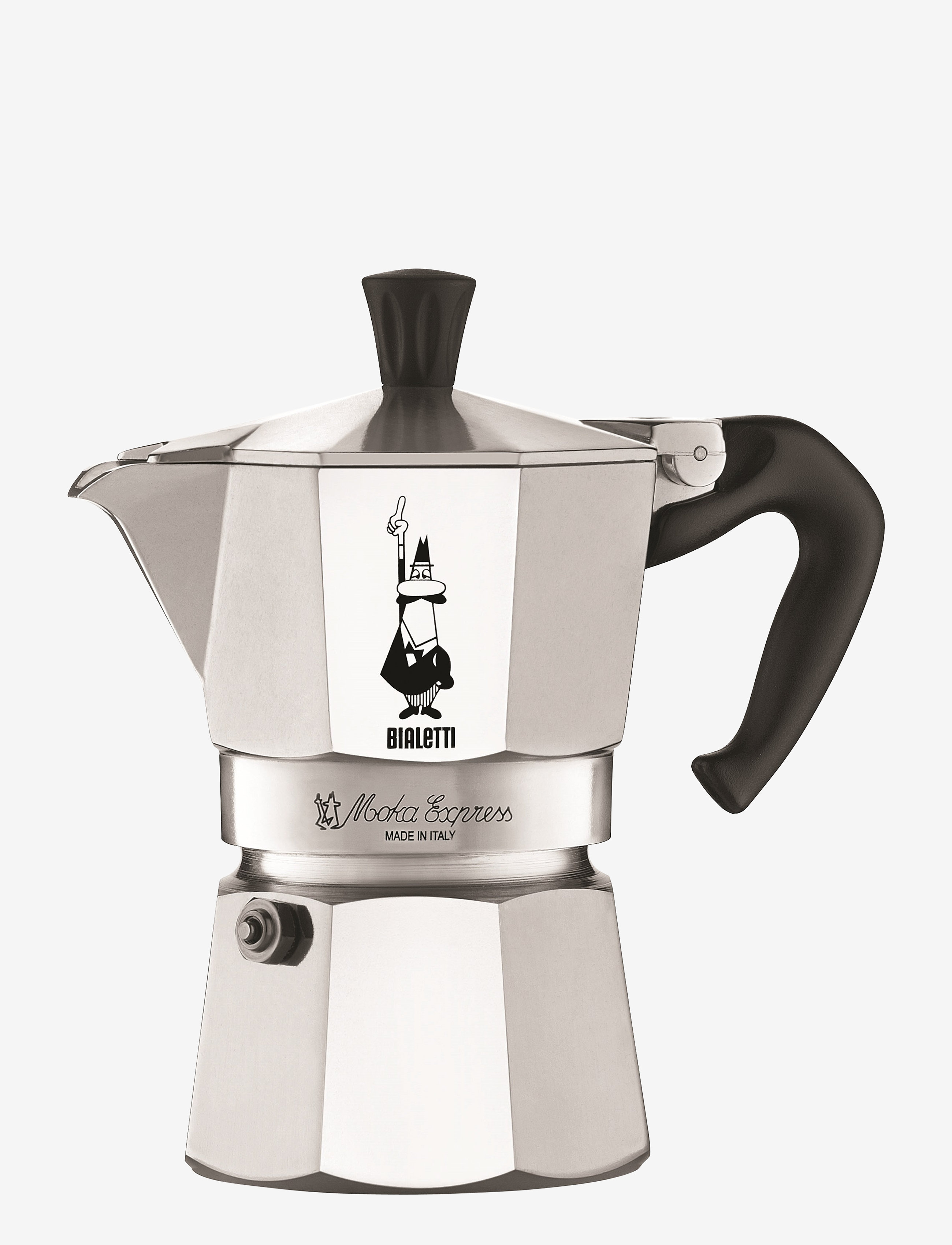 Bialetti Moka Express, Moka-gryde, Sølv, Str: 130ML/3CUPS