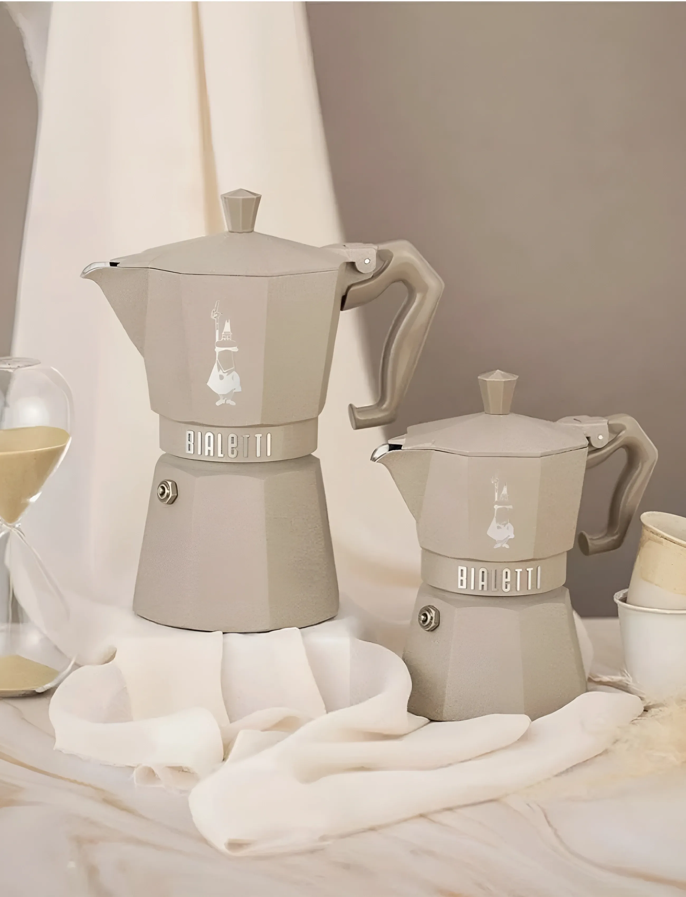 Bialetti Moka 3-Kaffekoger (Undtagen Induktionsmodeller) Fra Bialetti , 130ml/3CUPS, Beige, Kaffemaskiner > Mokkakander, Unisex