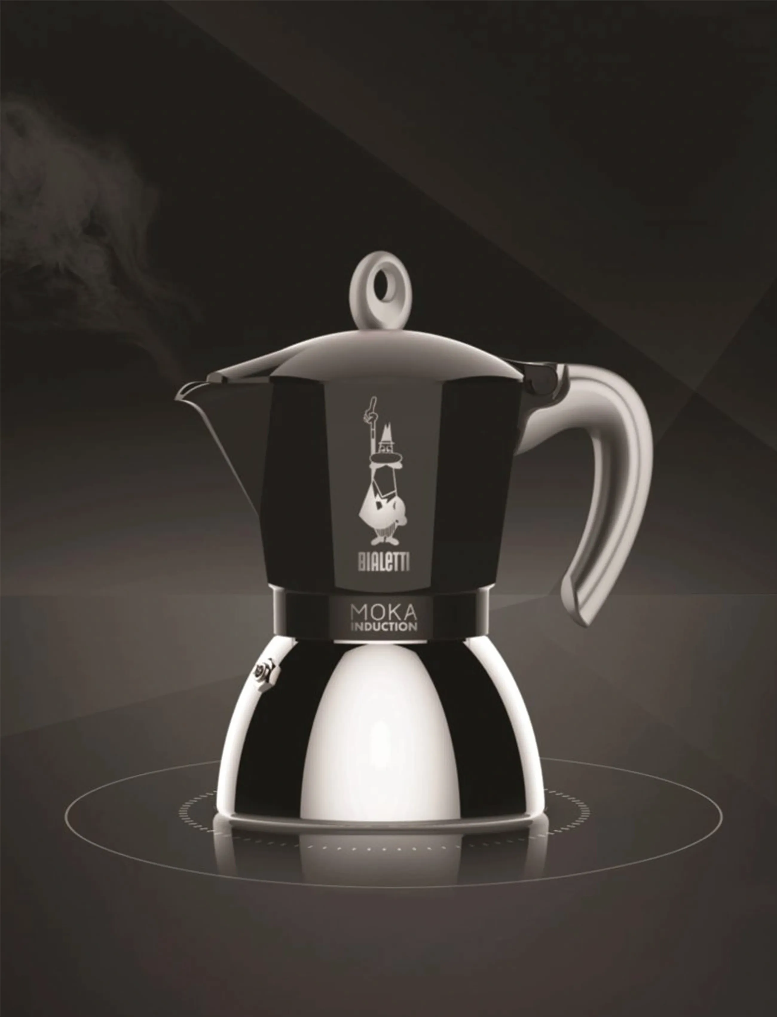 Bialetti - Coffee maker MOKA Induction - mokabryggare - black, silver - 1
