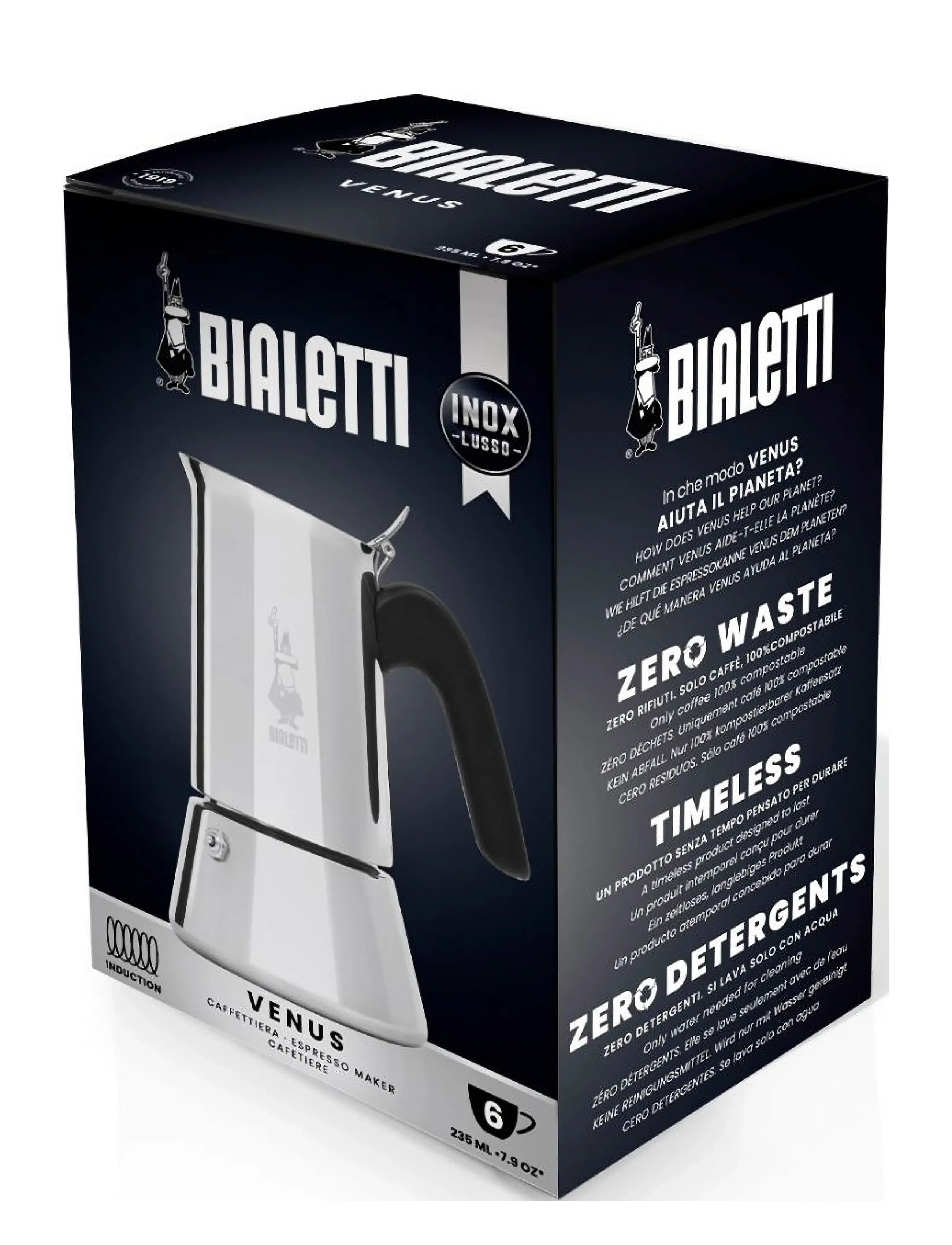 Bialetti - Venus NEW induction in box - mokapotid - silver - 1
