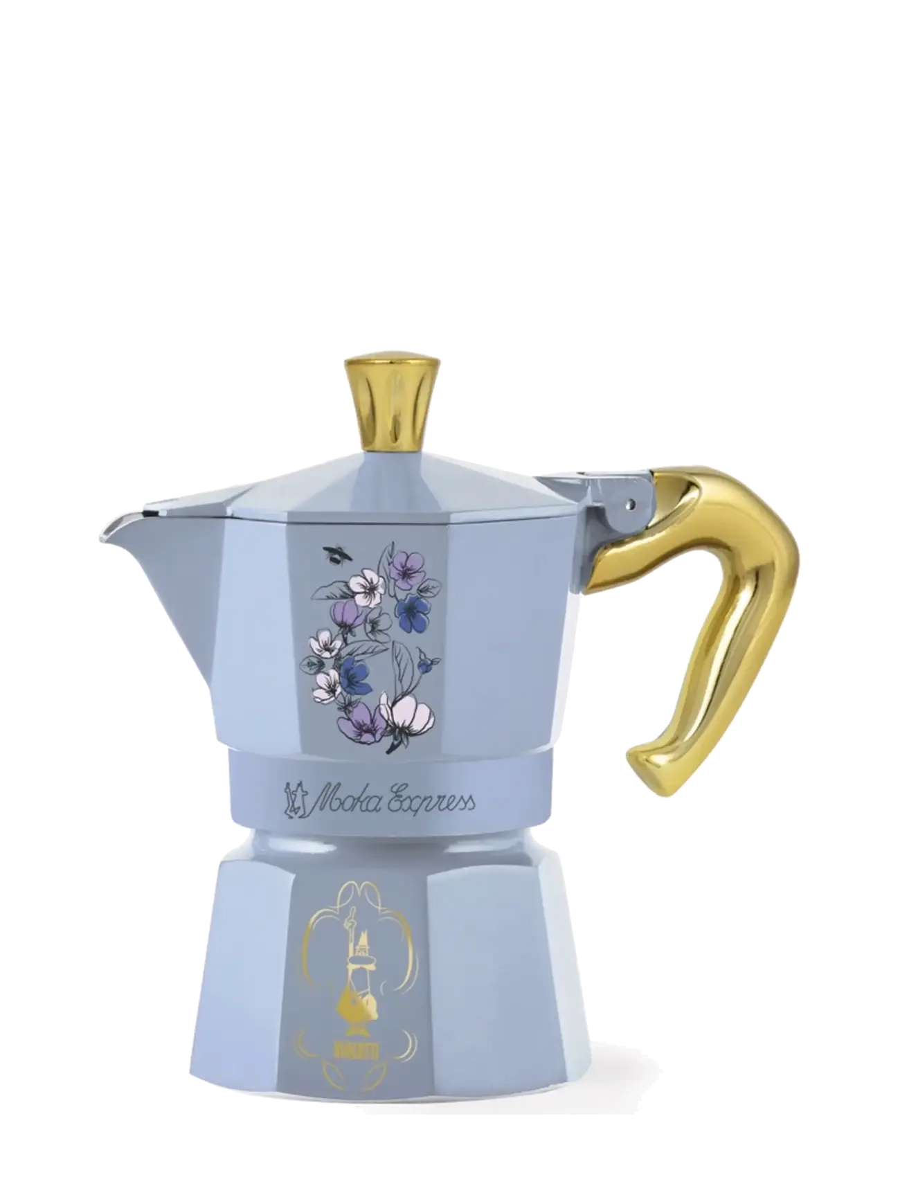 Bialetti 3-Cup Moka Brewer BRIDGERTON Lilac BIALETTI® - Deals - LILAC / blue