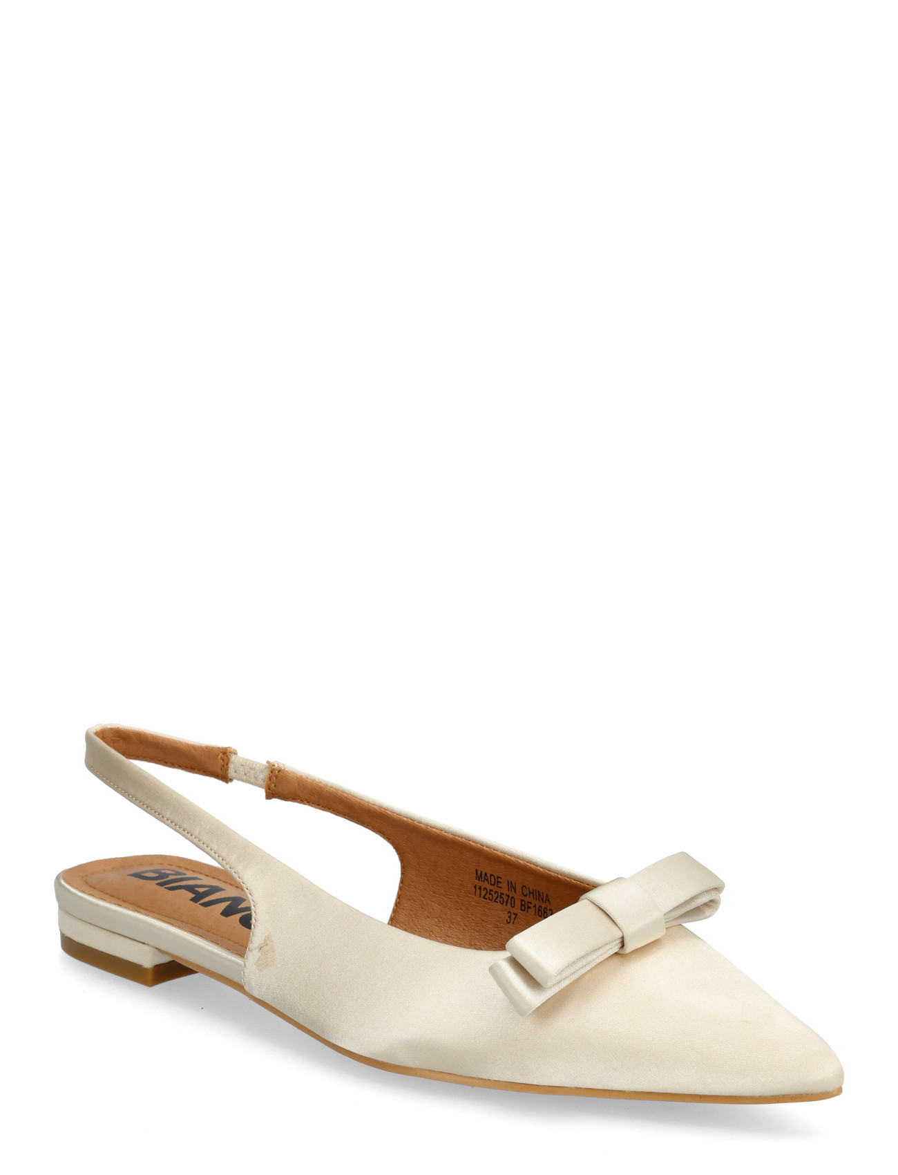 Bianco Biabari Pointy Flat Bow Slingback Satin - - 41 1