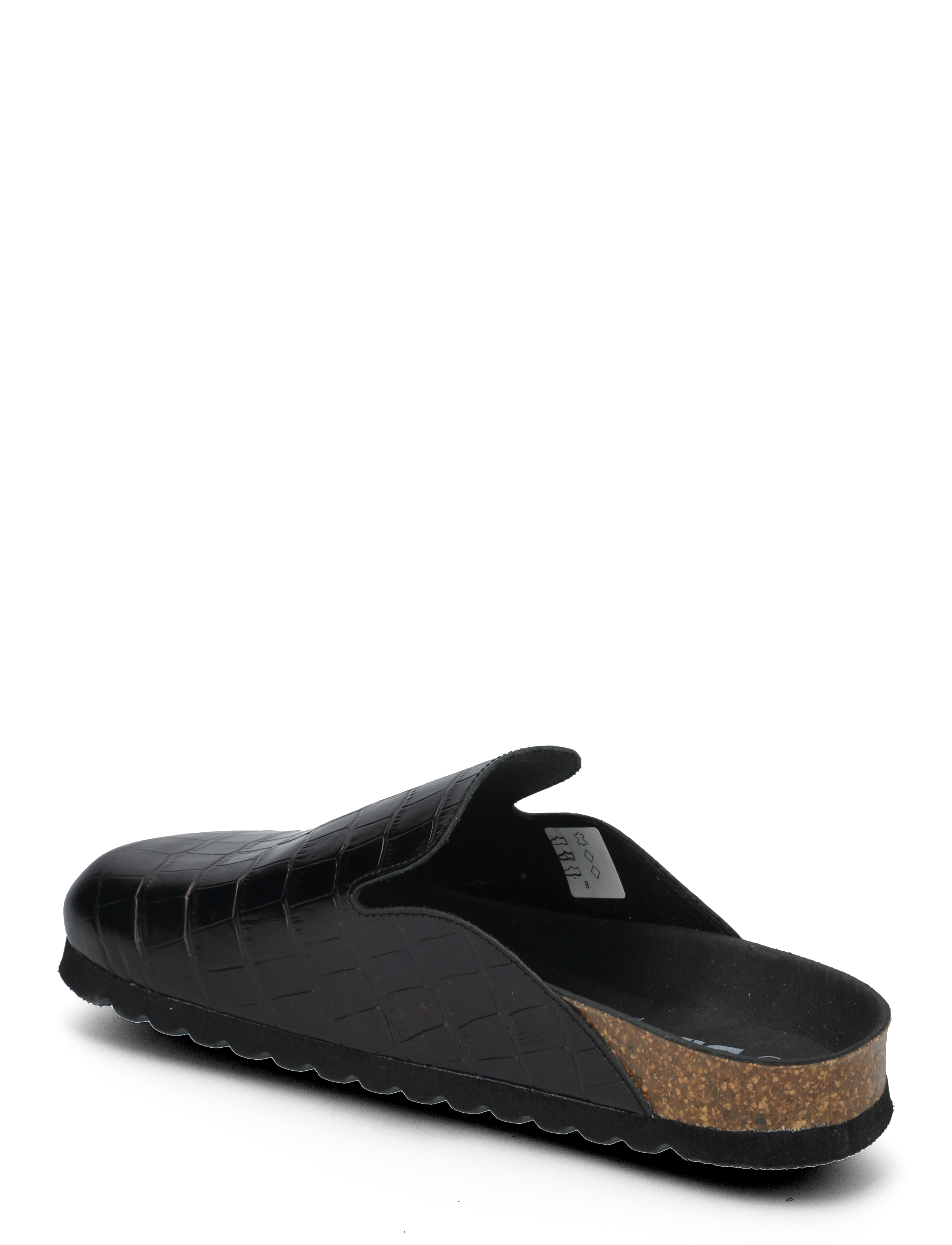Bianco - BIAGEM Classic Slide Croco - black - 2