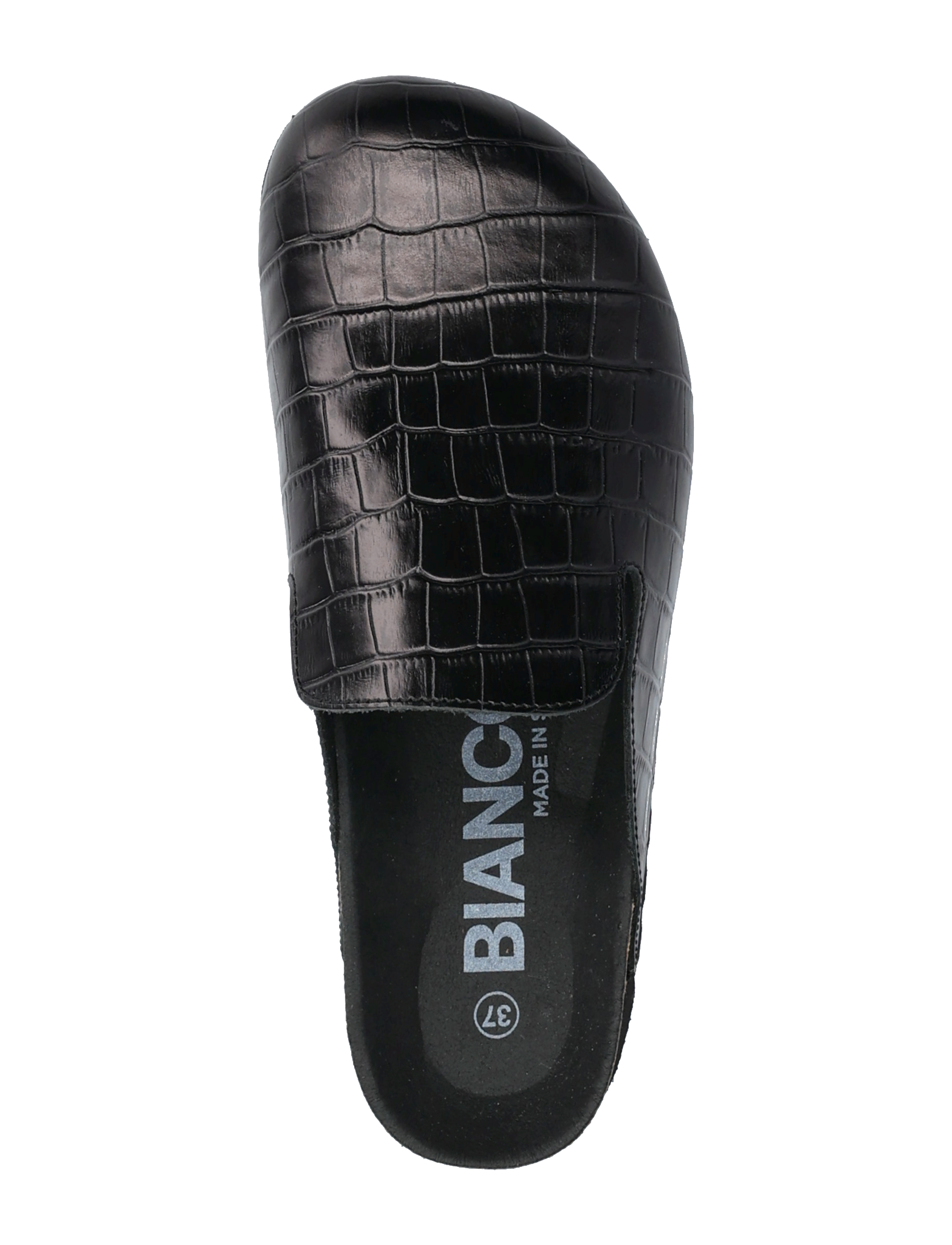 Bianco - BIAGEM Classic Slide Croco - black - 3