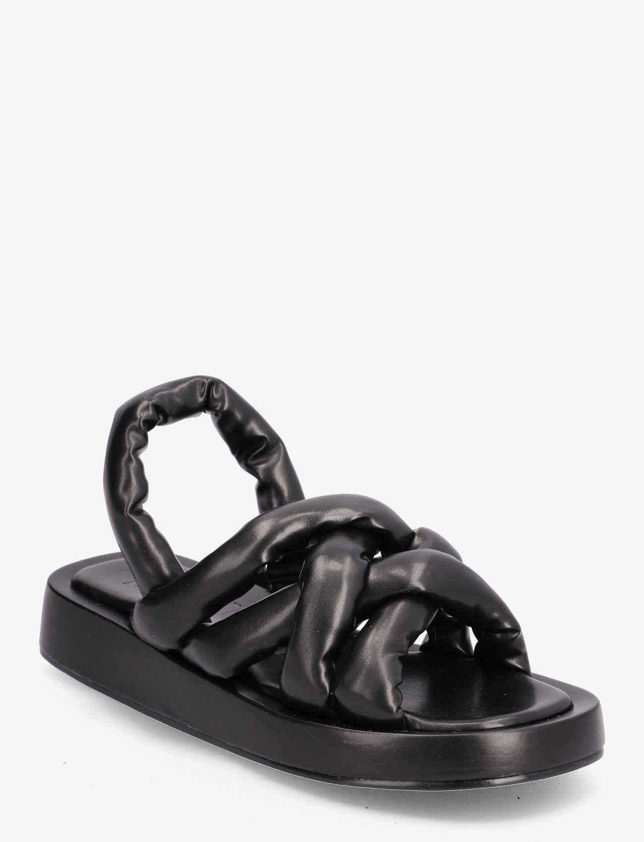 Bianco - BIADORA Puffy Cross Sandal - platte sandalen - black - 0