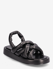 Bianco - BIADORA Puffy Cross Sandal - flat sandals - black - 0