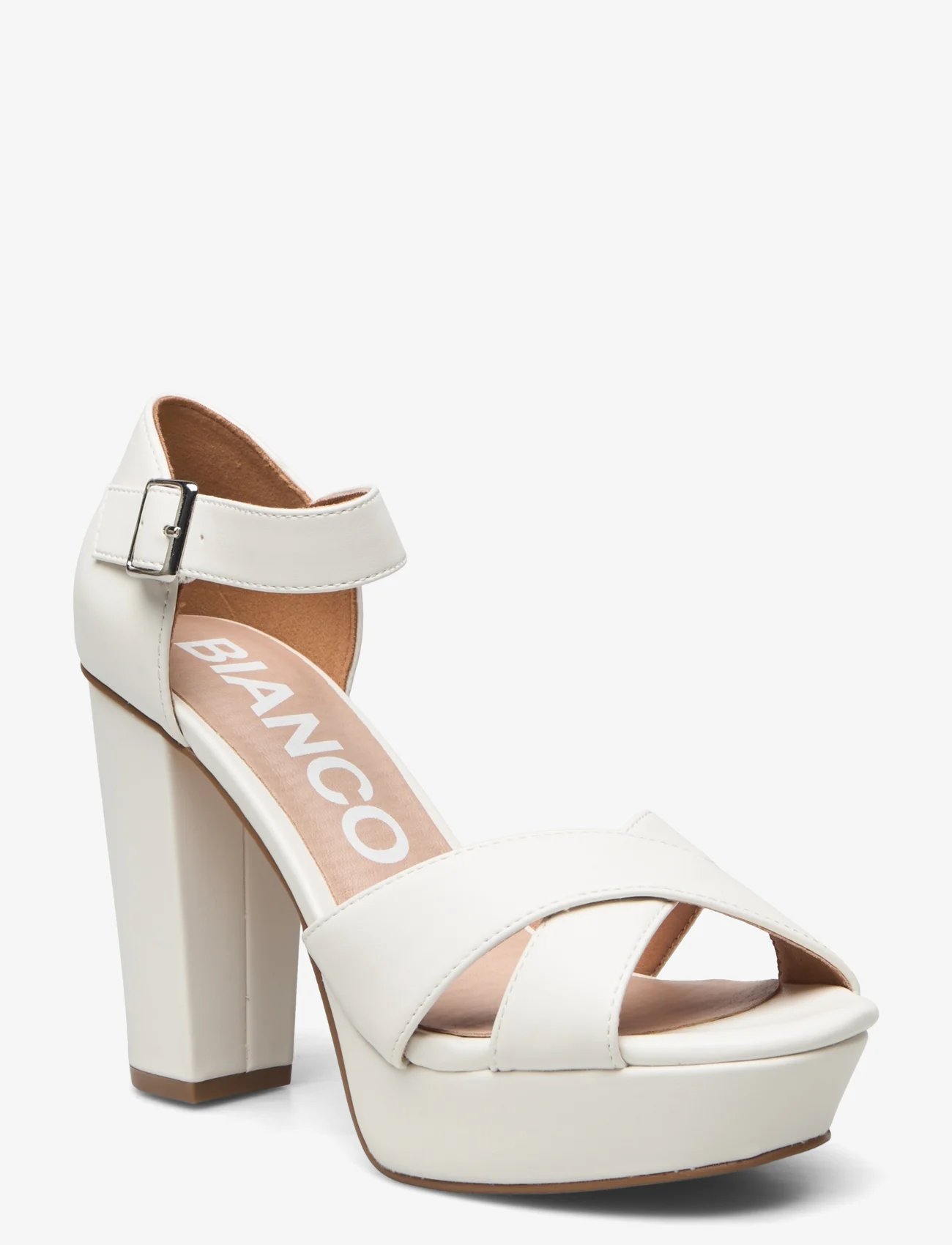 Bianco - BIACARLY Plateau Sandal PU - vakarėlių drabužiai išparduotuvių kainomis - off white - 0