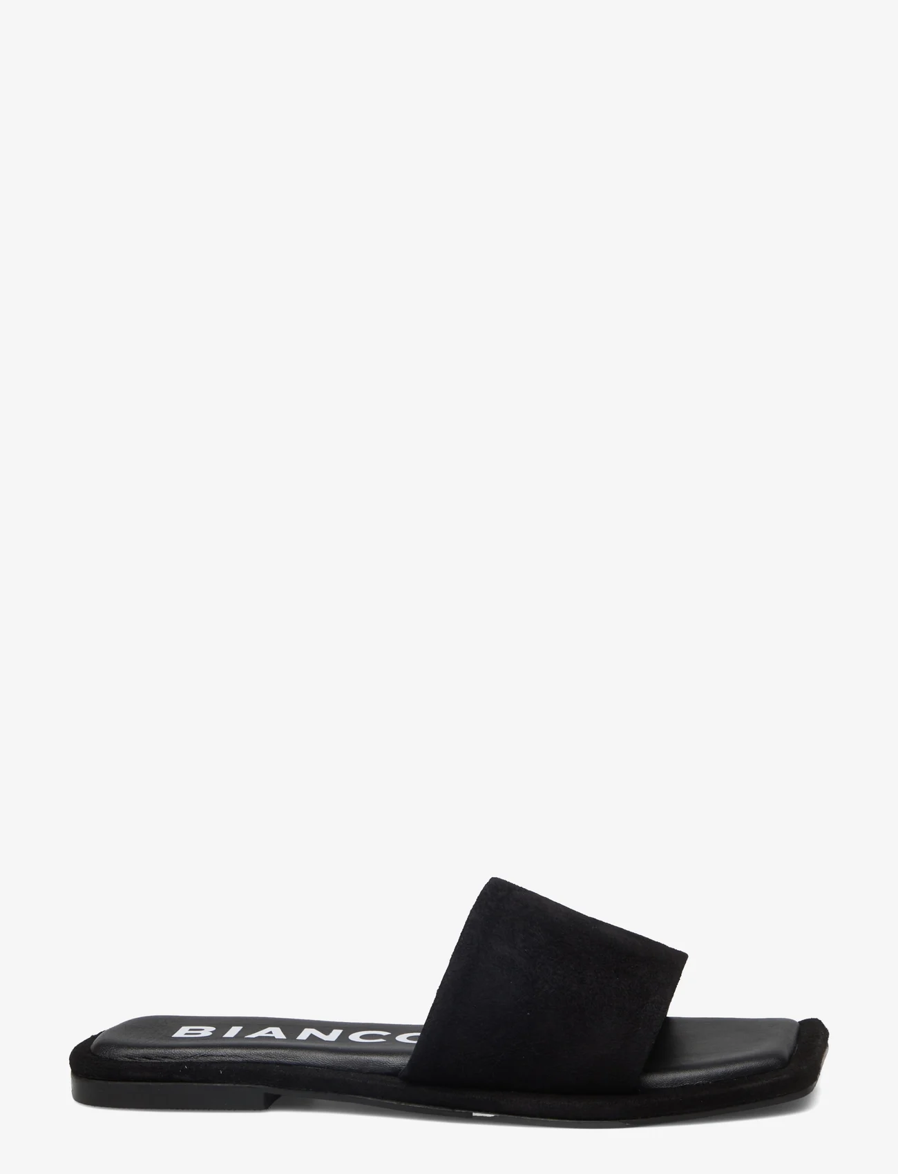 Bianco - BIALILLIE Slide Suede - buty z odkrytą piętą na płaskim obcasie - black - 1