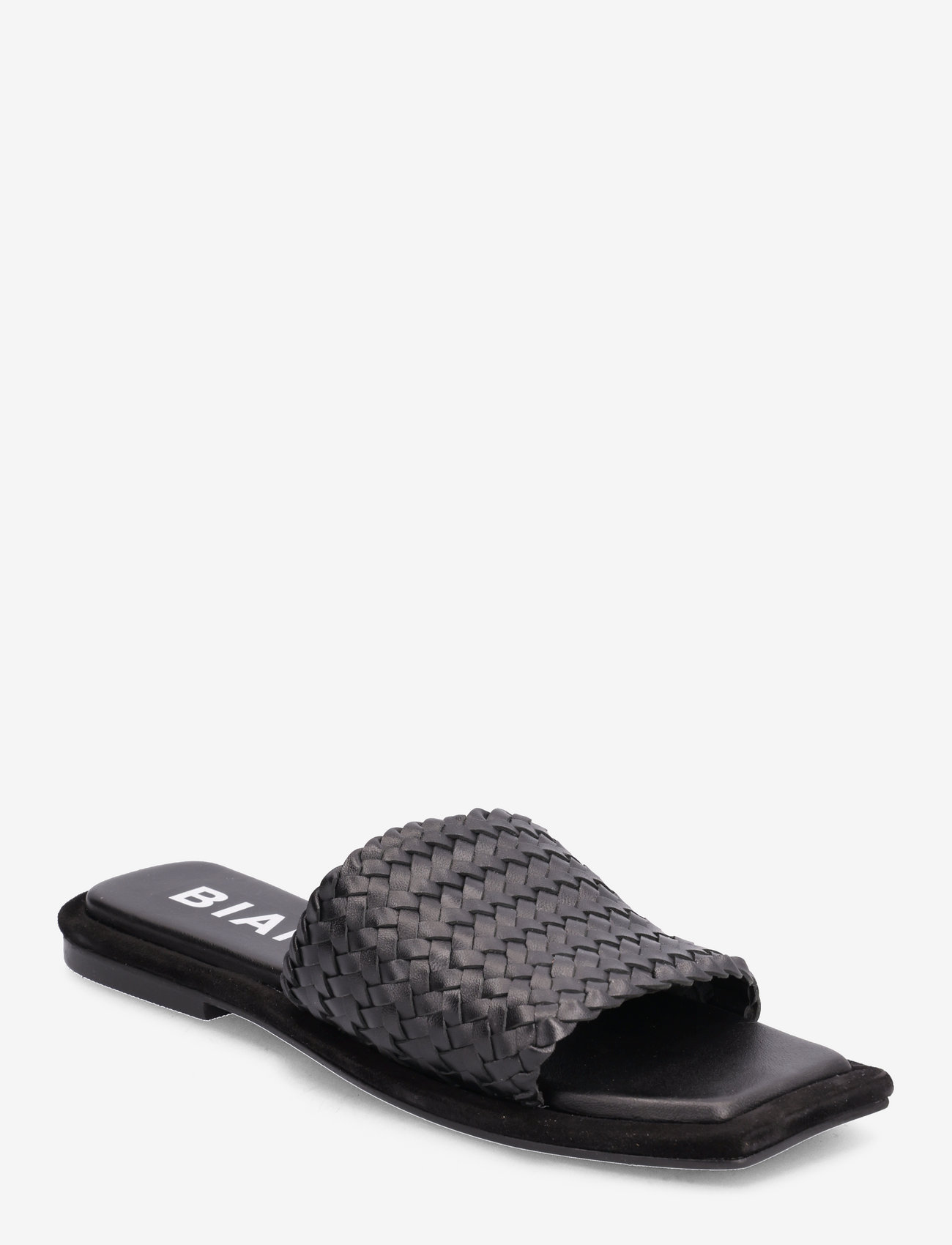Bianco - BIALILLIE Braided Slide Smooth Leather - sandales plates - black - 0