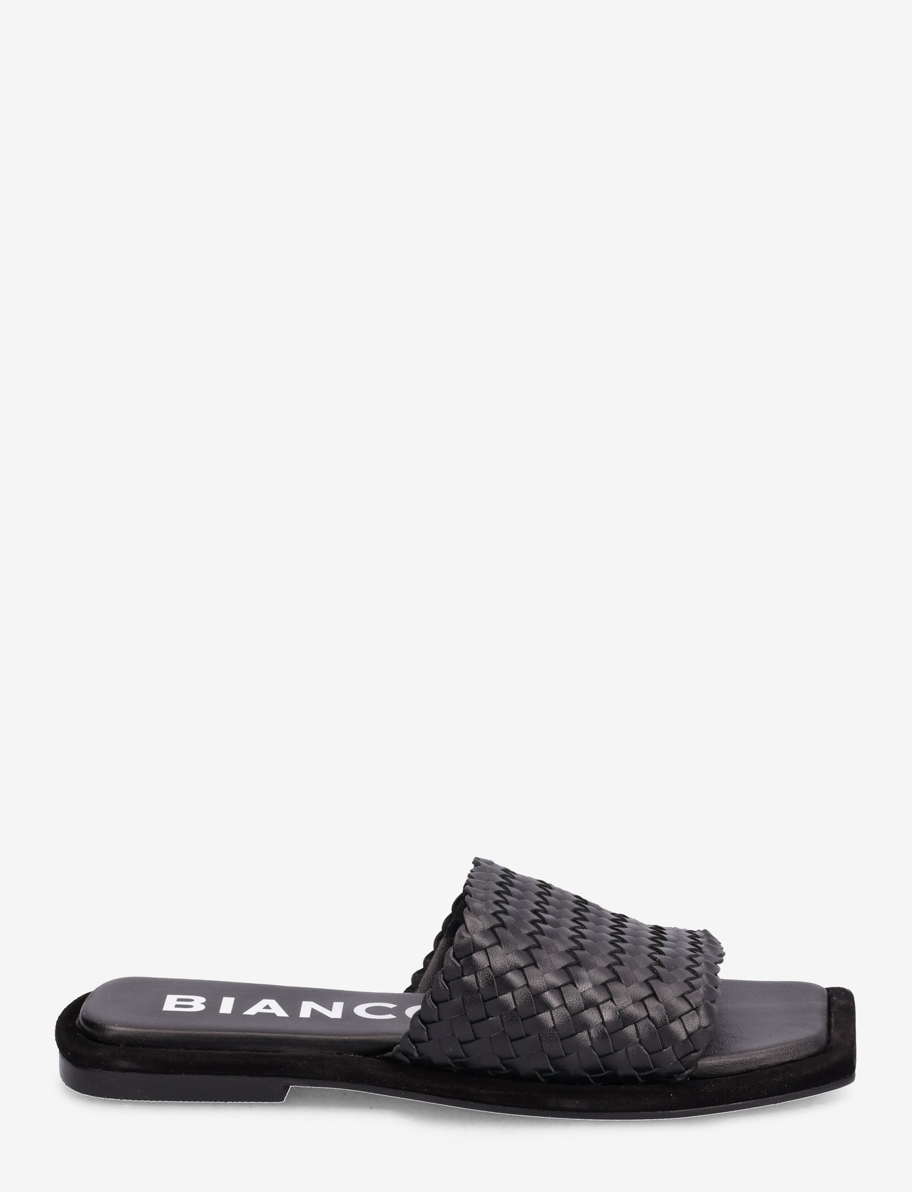 Bianco - BIALILLIE Braided Slide Smooth Leather - kontsata sandaalid - black - 1