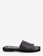 Bianco - BIALILLIE Braided Slide Smooth Leather - flache sandalen - black - 1