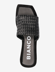 Bianco - BIALILLIE Braided Slide Smooth Leather - płaskie sandały - black - 3