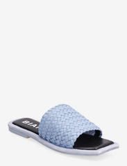 Bianco - BIALILLIE Braided Slide Smooth Leather - flat sandals - light blue - 0