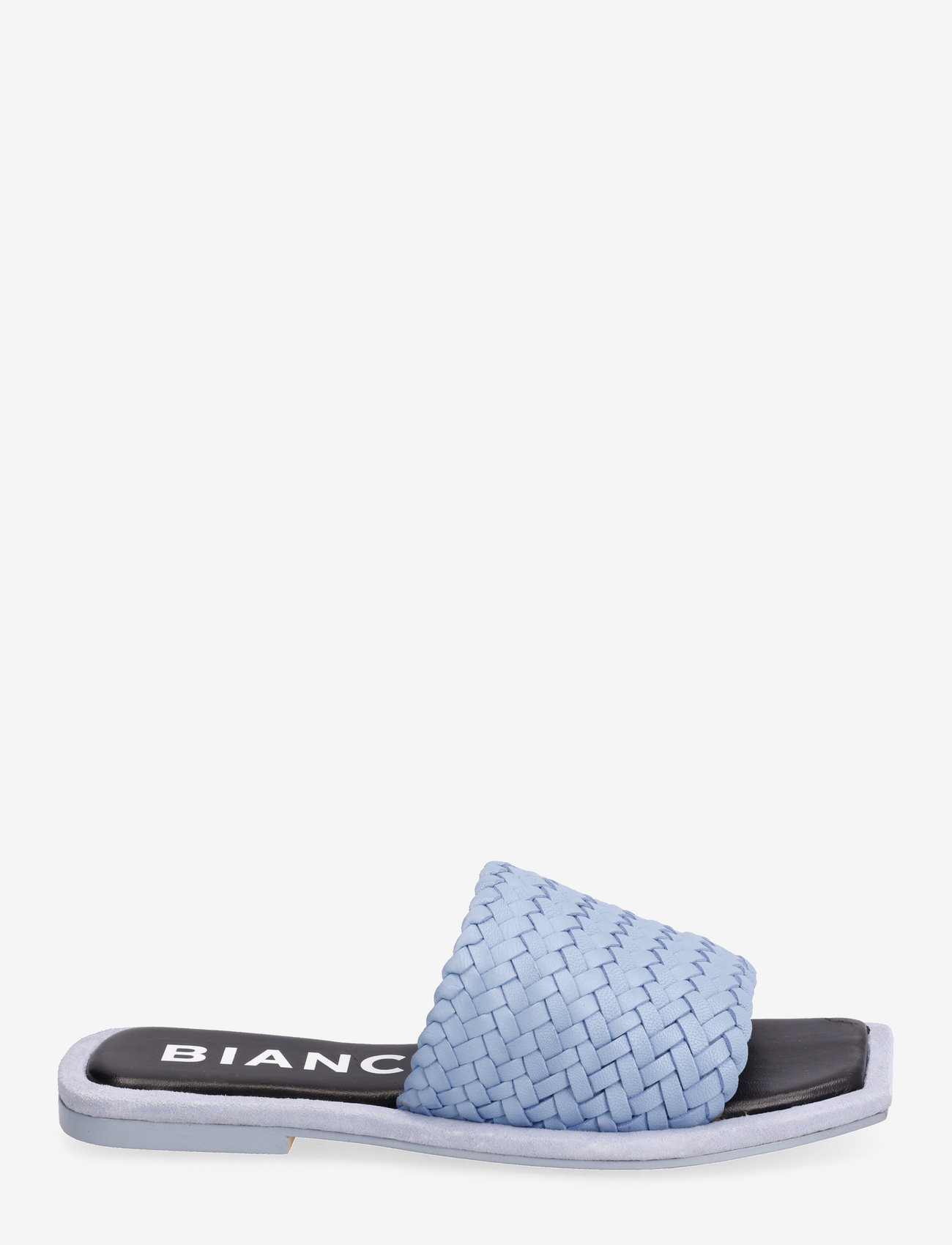 Bianco - BIALILLIE Braided Slide Smooth Leather - lygiapadės basutės - light blue - 1