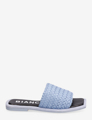 Bianco - BIALILLIE Braided Slide Smooth Leather - sandales plates - light blue - 1