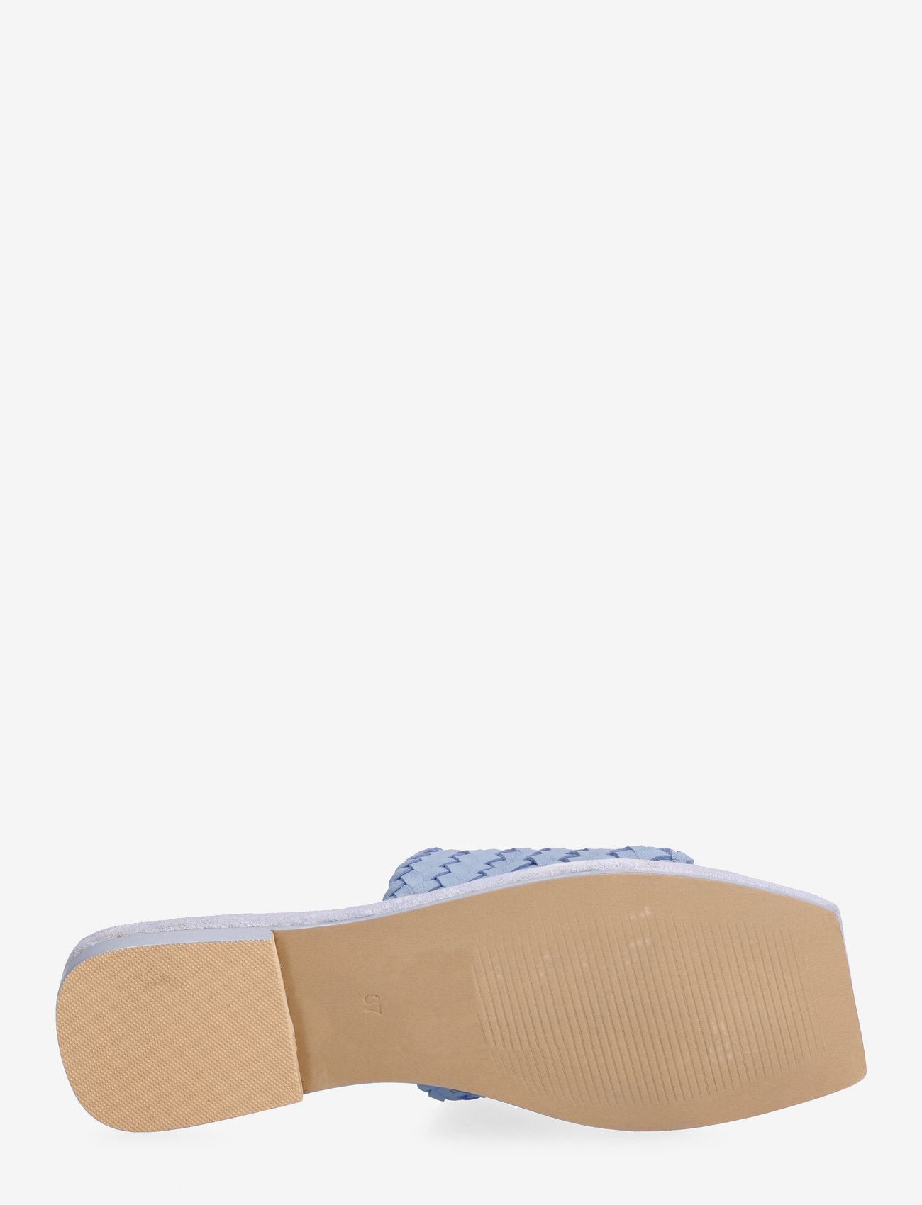 Bianco - BIALILLIE Braided Slide Smooth Leather - flat sandals - light blue - 4