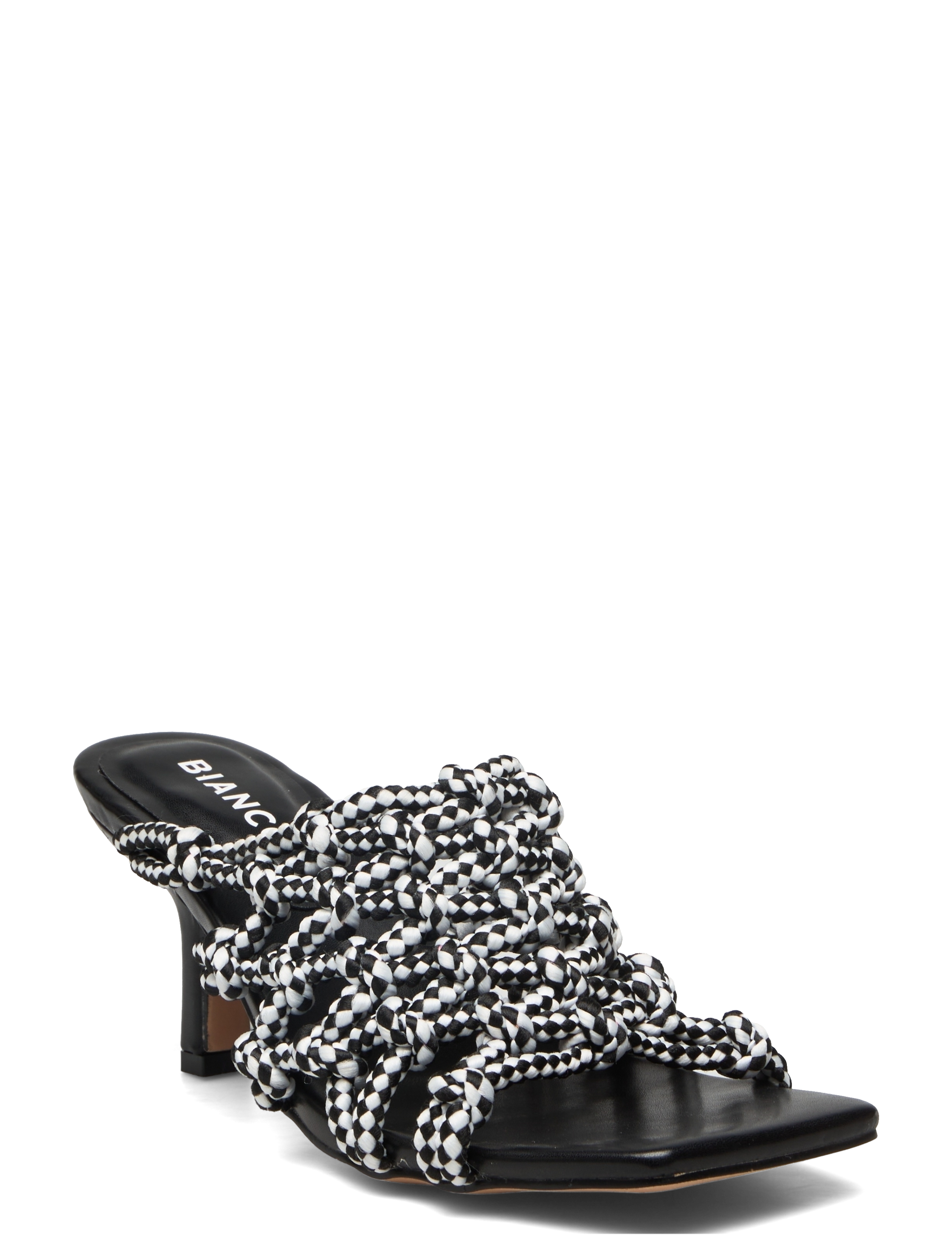 Bianco BIALULU Rope Mule Heel - Pantoletten - BLACK / black