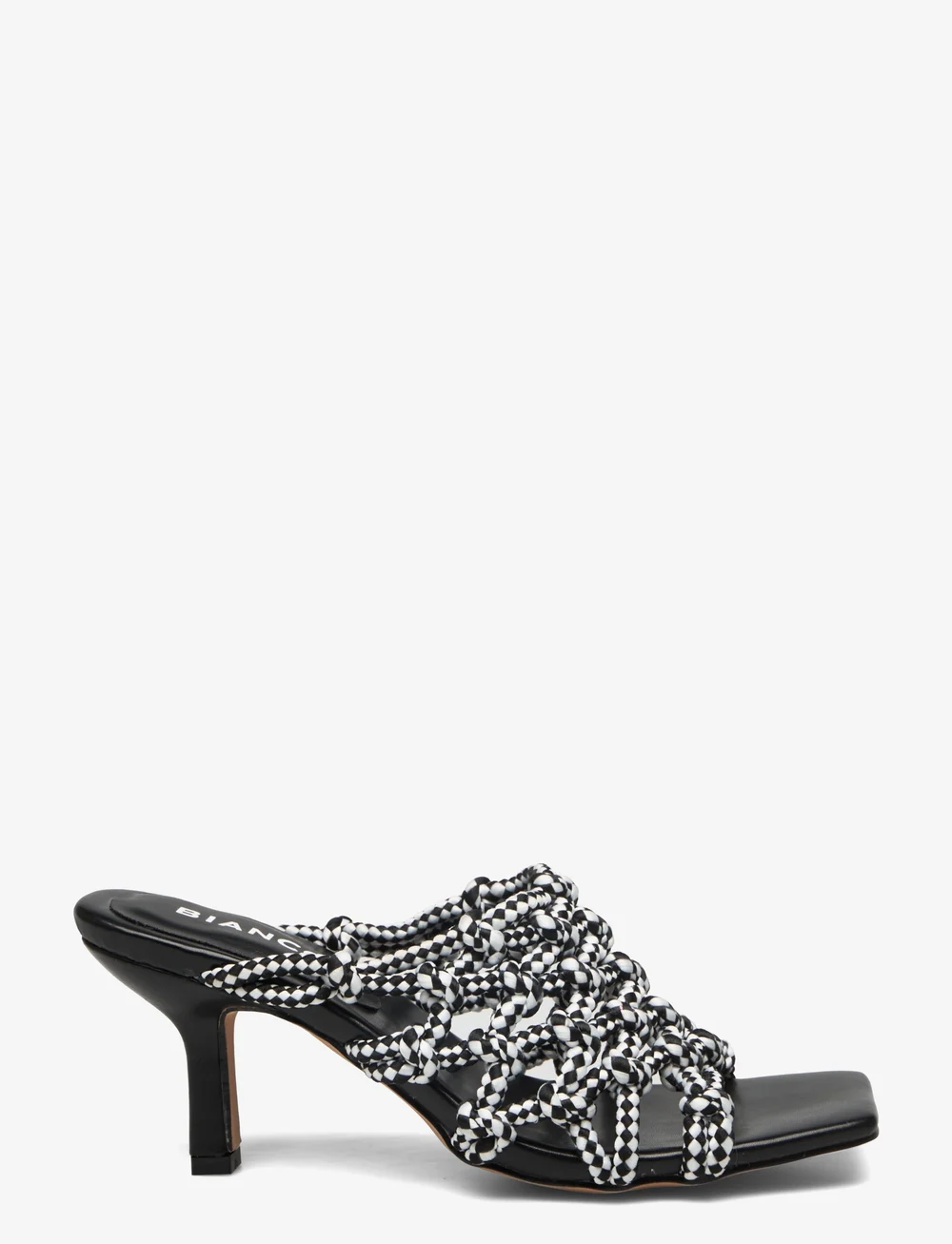 Bianco - BIALULU Rope Mule Heel - heeled mules - black - 1