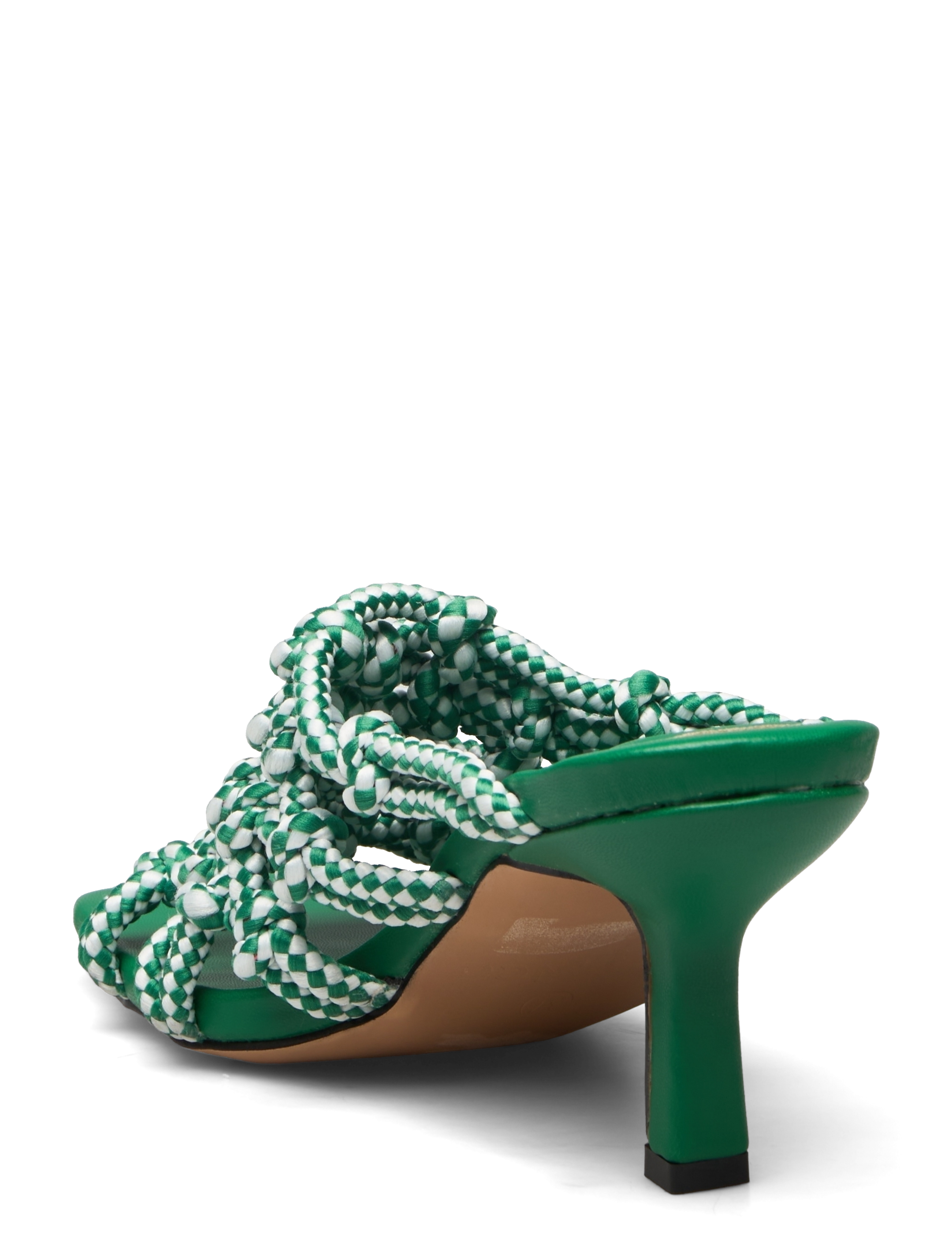 Bianco - BIALULU Rope Mule Heel - heeled mules - green pop - 2