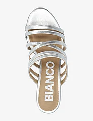 Bianco - BIABELLE High Heeled Mule Metallic leather - heeled sandals - silver - 3
