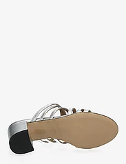 Bianco - BIABELLE High Heeled Mule Metallic leather - heeled sandals - silver - 4