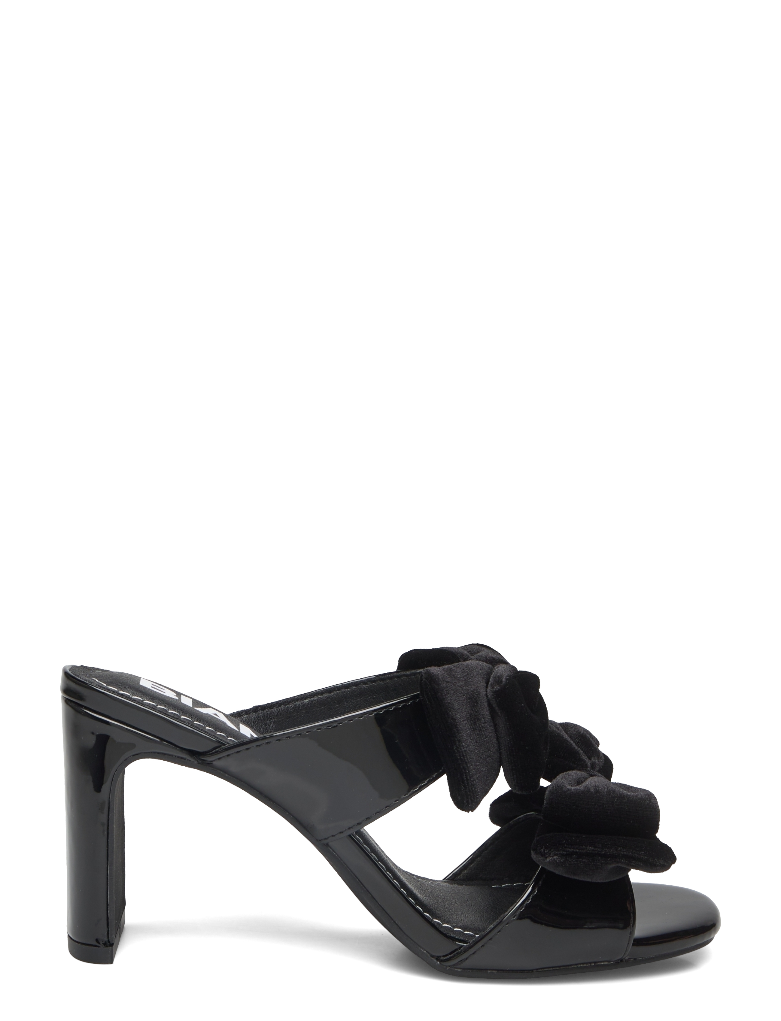 Bianco - BIACHERRY Bow Mule Patent Velvet - black - 1