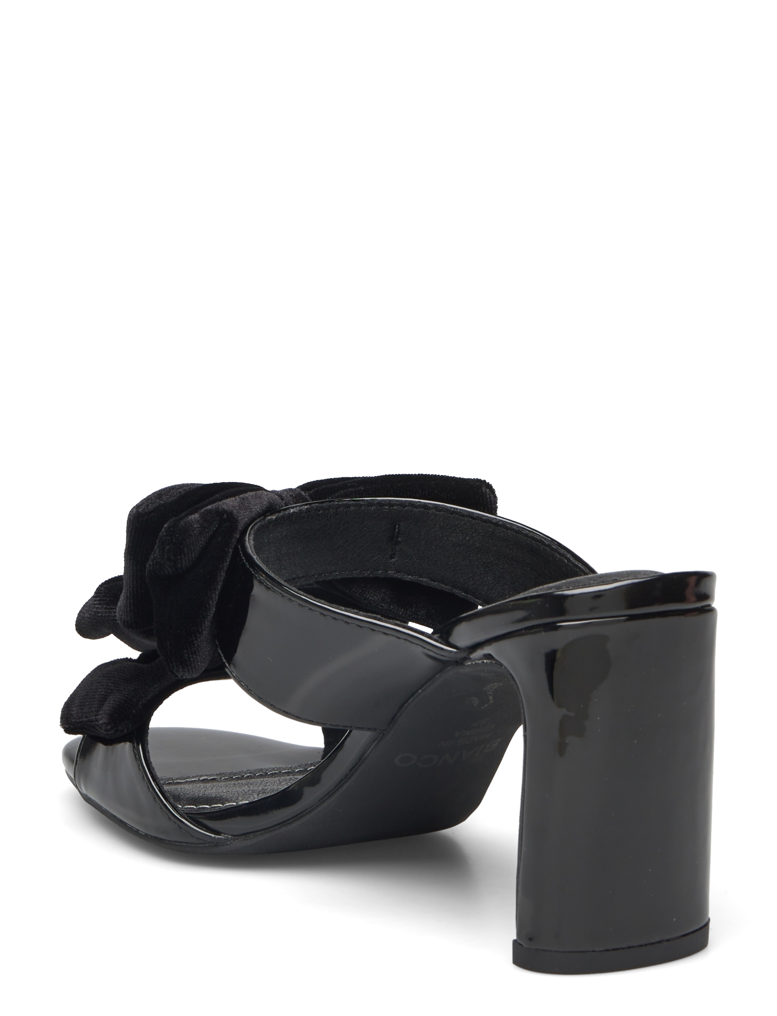 Bianco - BIACHERRY Bow Mule Patent Velvet - black - 2
