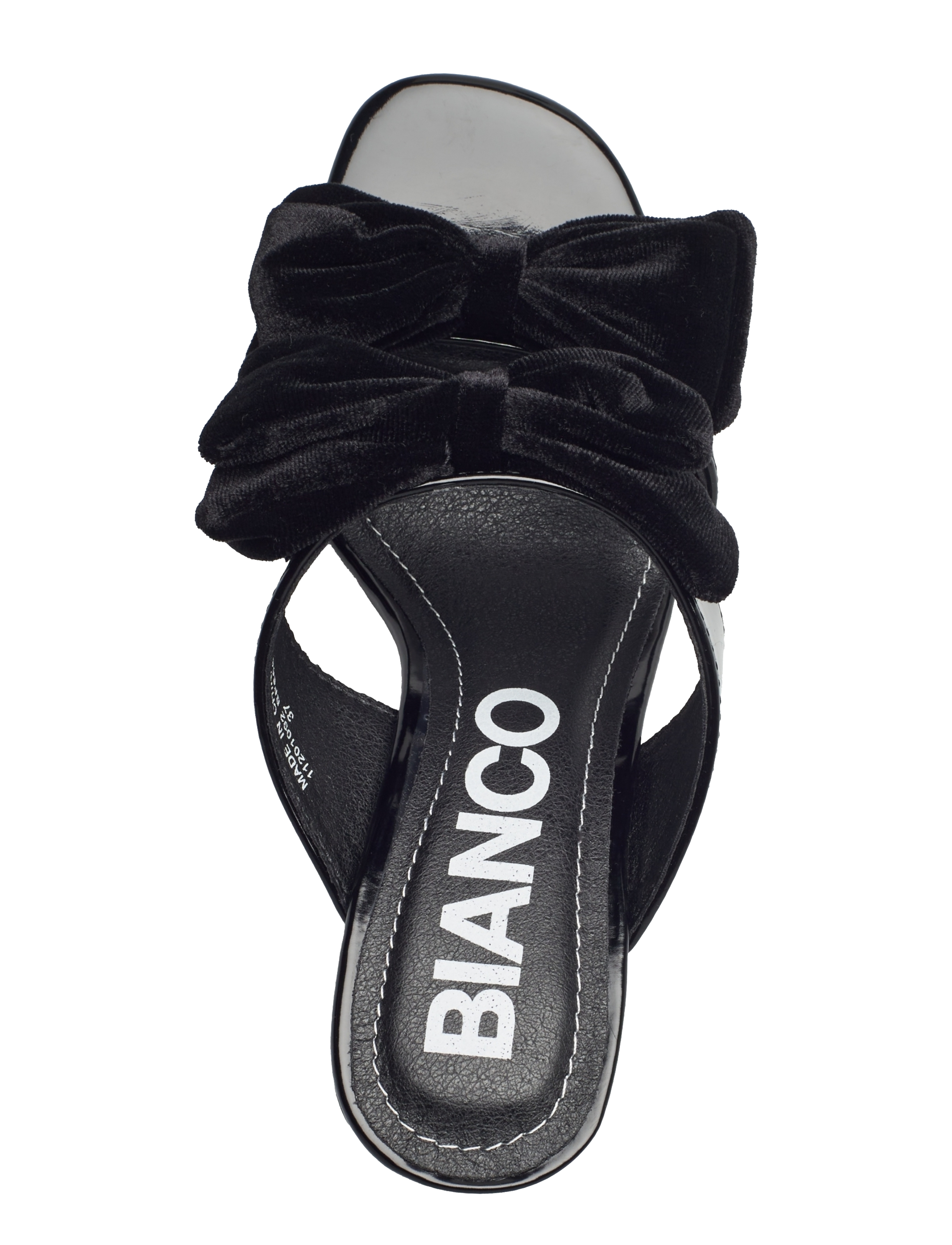 Bianco - BIACHERRY Bow Mule Patent Velvet - black - 3