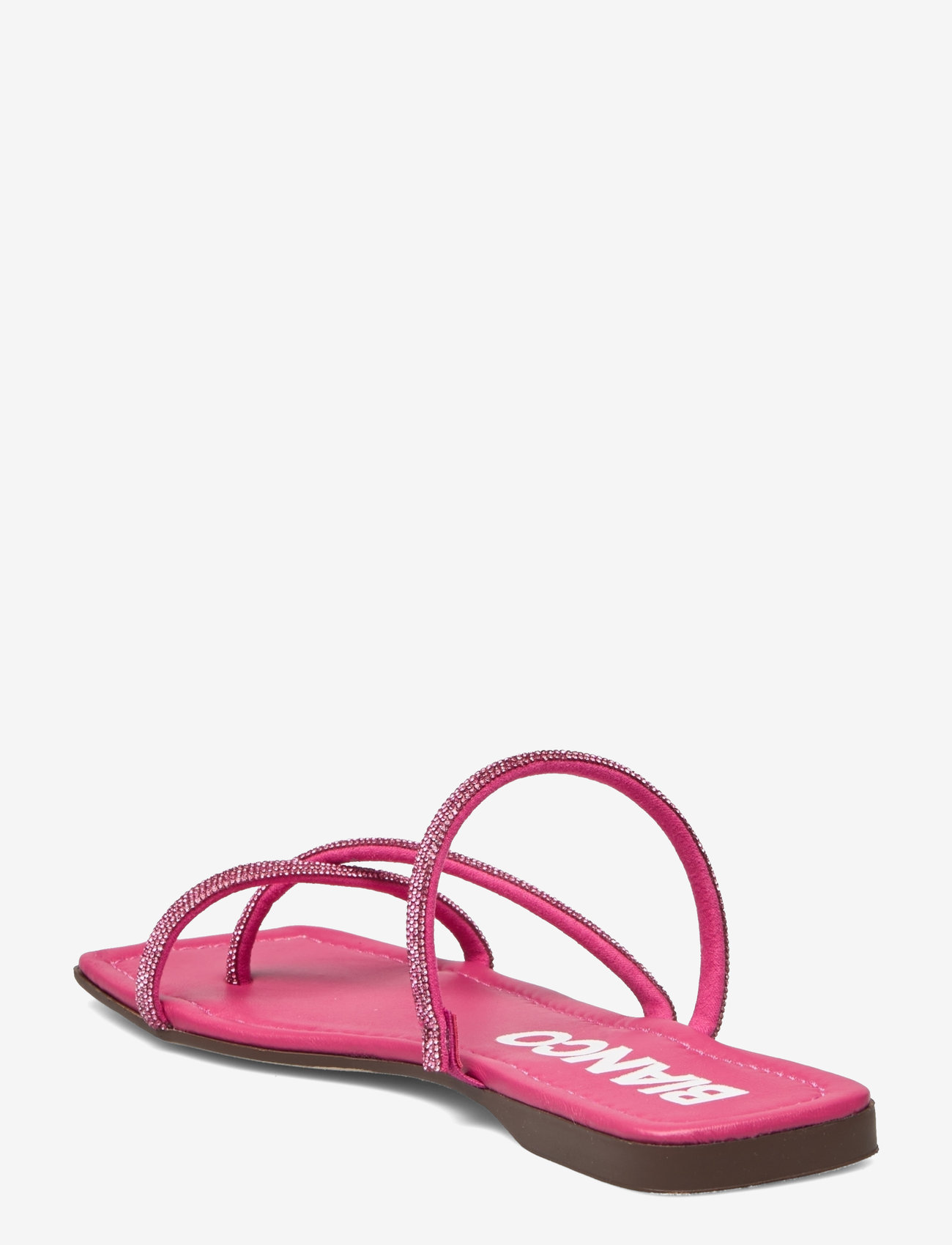 Bianco - BIASISSEL Strappy Slide Rhinestone Smooth Leather - flade sandaler - hot pink - 2