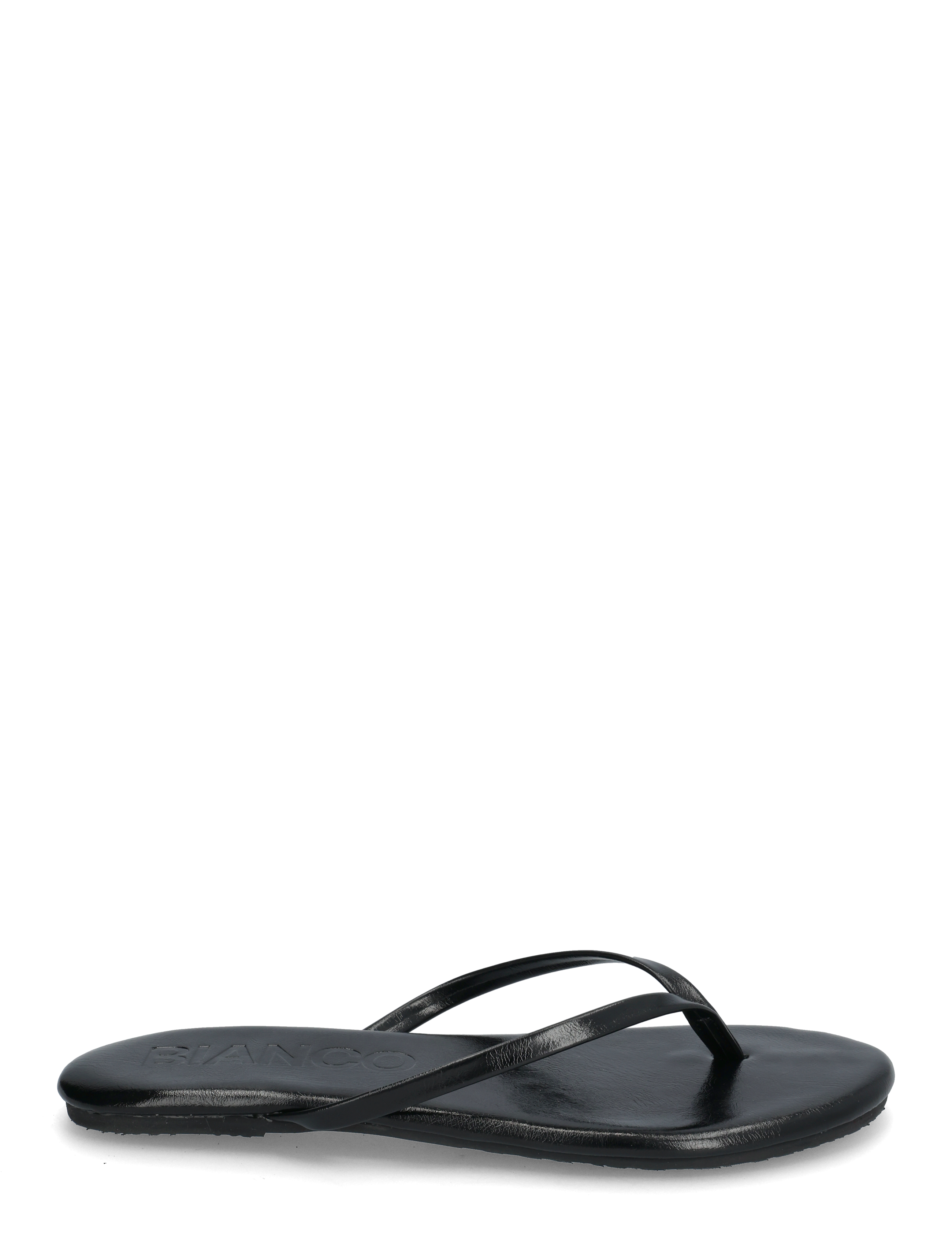 Bianco - BIAMEXICO Flip Flop Faux Leather - flade sandaler - black - 2