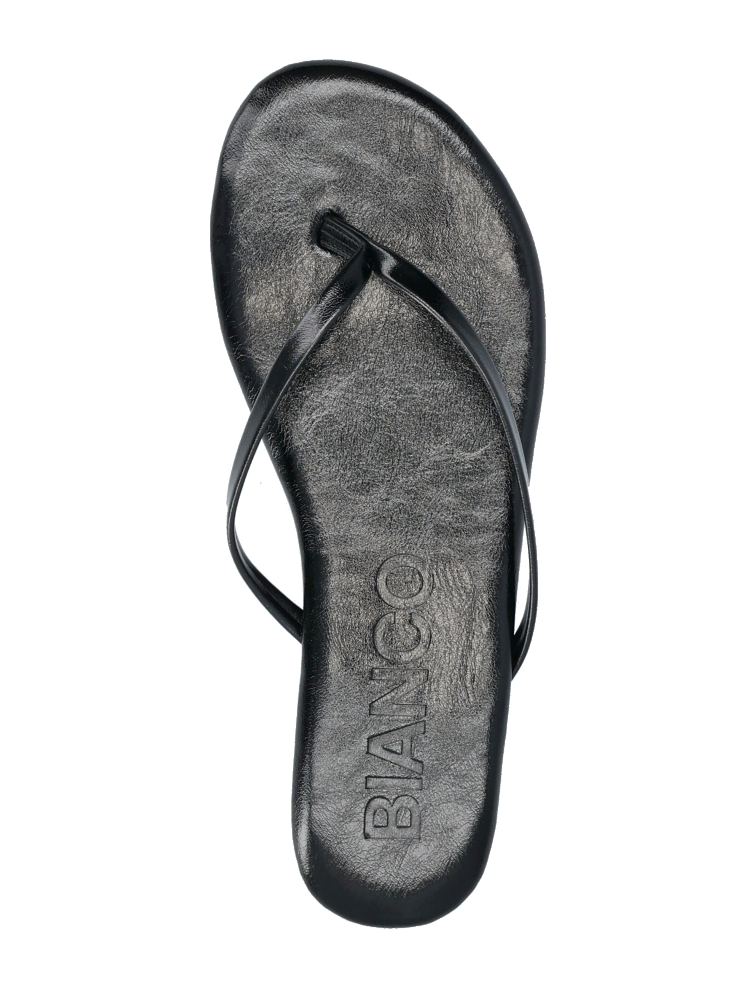 Bianco - BIAMEXICO Flip Flop Faux Leather - flade sandaler - black - 4