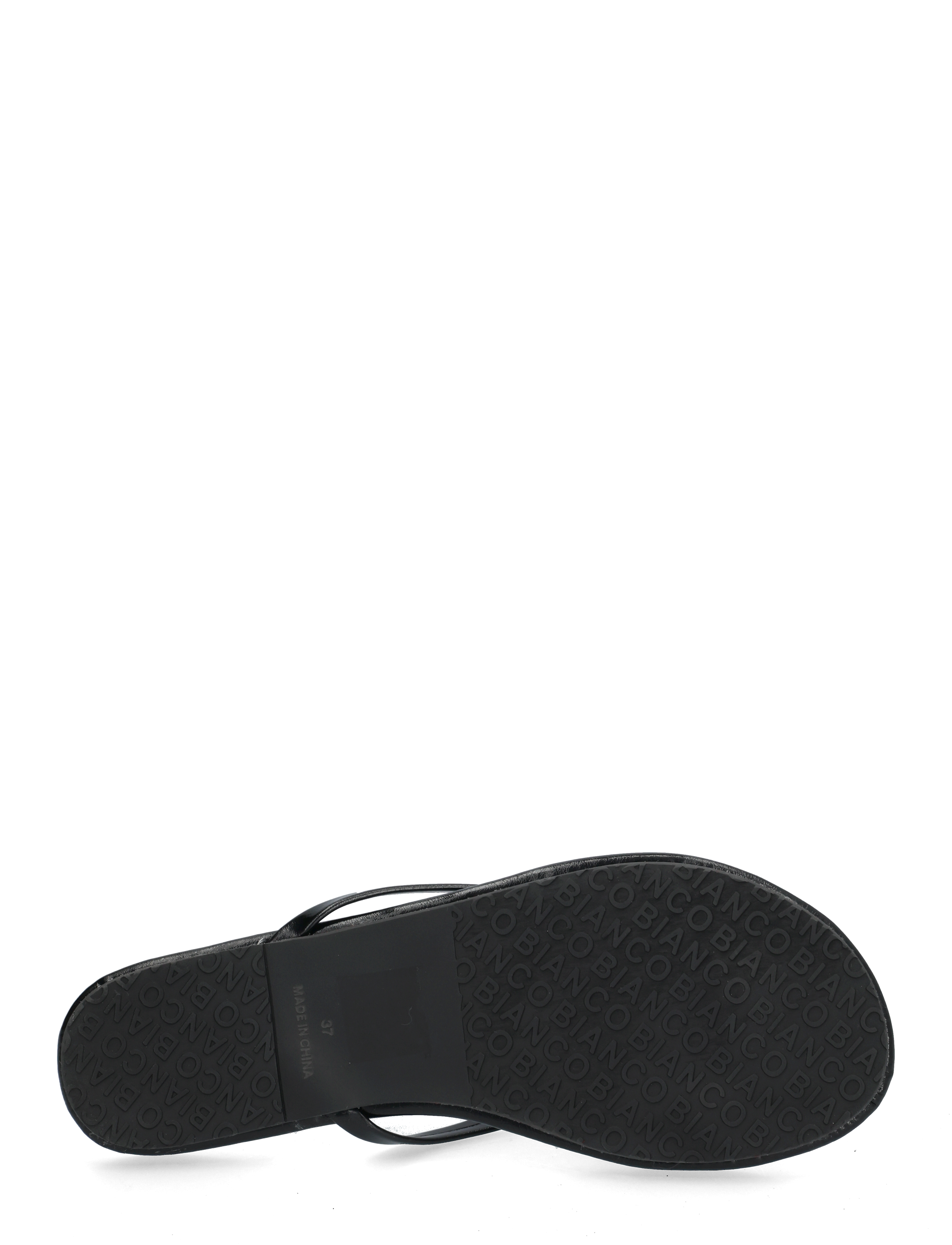 Bianco - BIAMEXICO Flip Flop Faux Leather - flade sandaler - black - 5