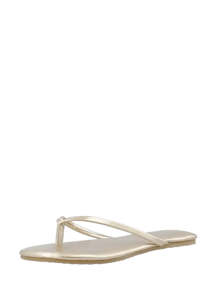 Bianco - BIAMEXICO Flip Flop Faux Leather - flache sandalen - gold - 0