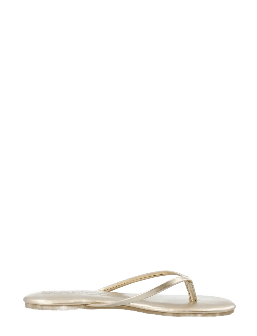 Bianco - BIAMEXICO Flip Flop Faux Leather - flache sandalen - gold - 3