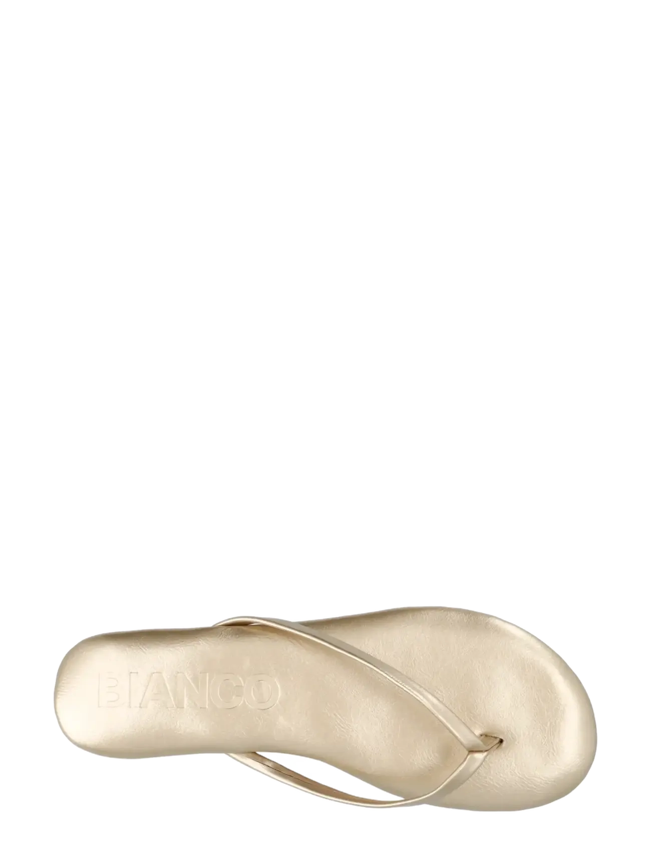 Bianco - BIAMEXICO Flip Flop Faux Leather - flade sandaler - gold - 4