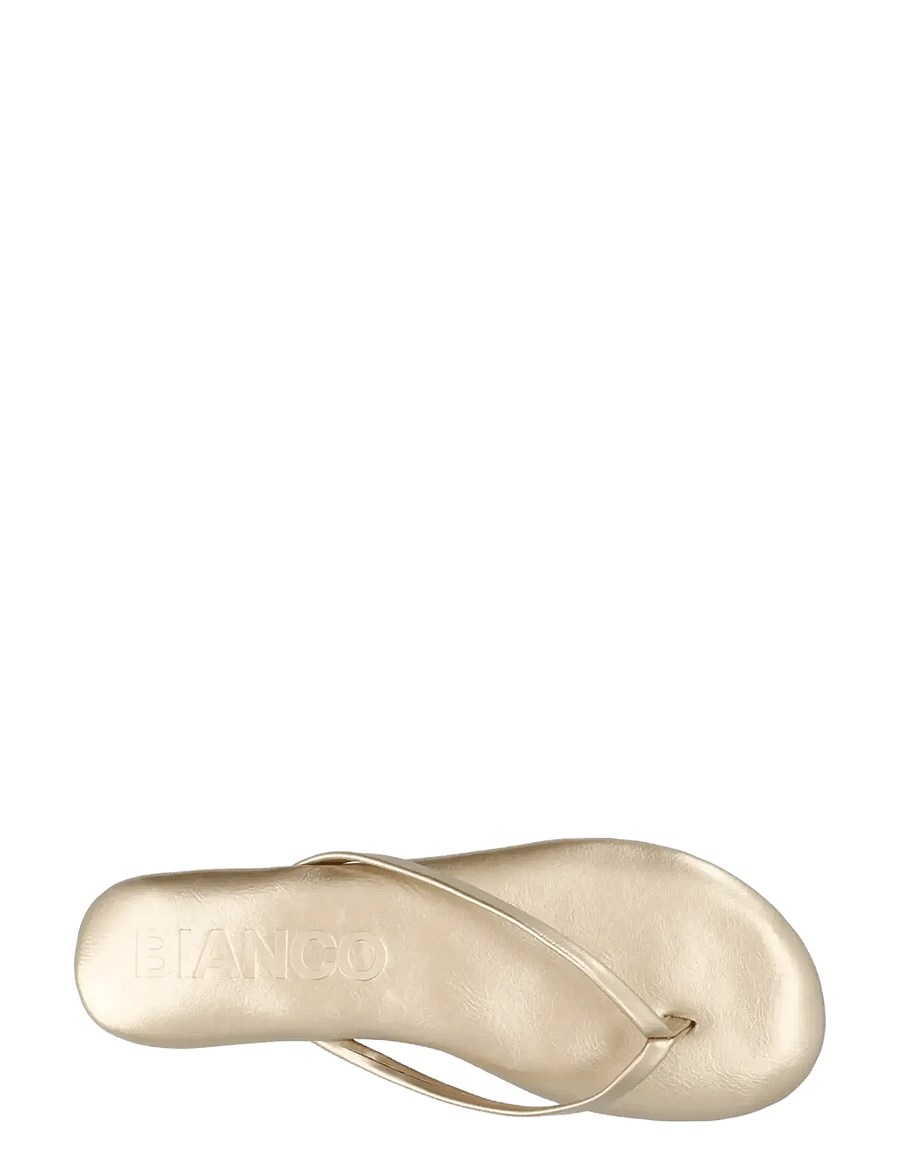 Bianco - BIAMEXICO Flip Flop Faux Leather - flache sandalen - gold - 4