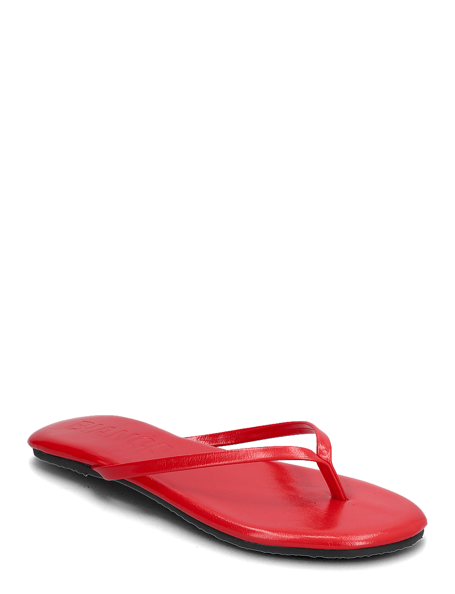 Bianco - BIAMEXICO Flip Flop Faux Leather - madalad sandaalid - red - 1
