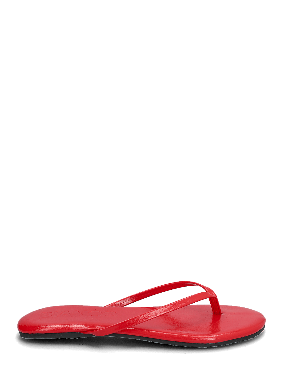 Bianco - BIAMEXICO Flip Flop Faux Leather - madalad sandaalid - red - 2