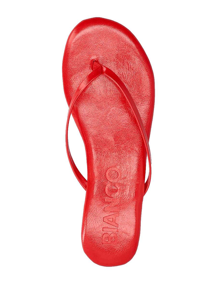 Bianco - BIAMEXICO Flip Flop Faux Leather - madalad sandaalid - red - 4
