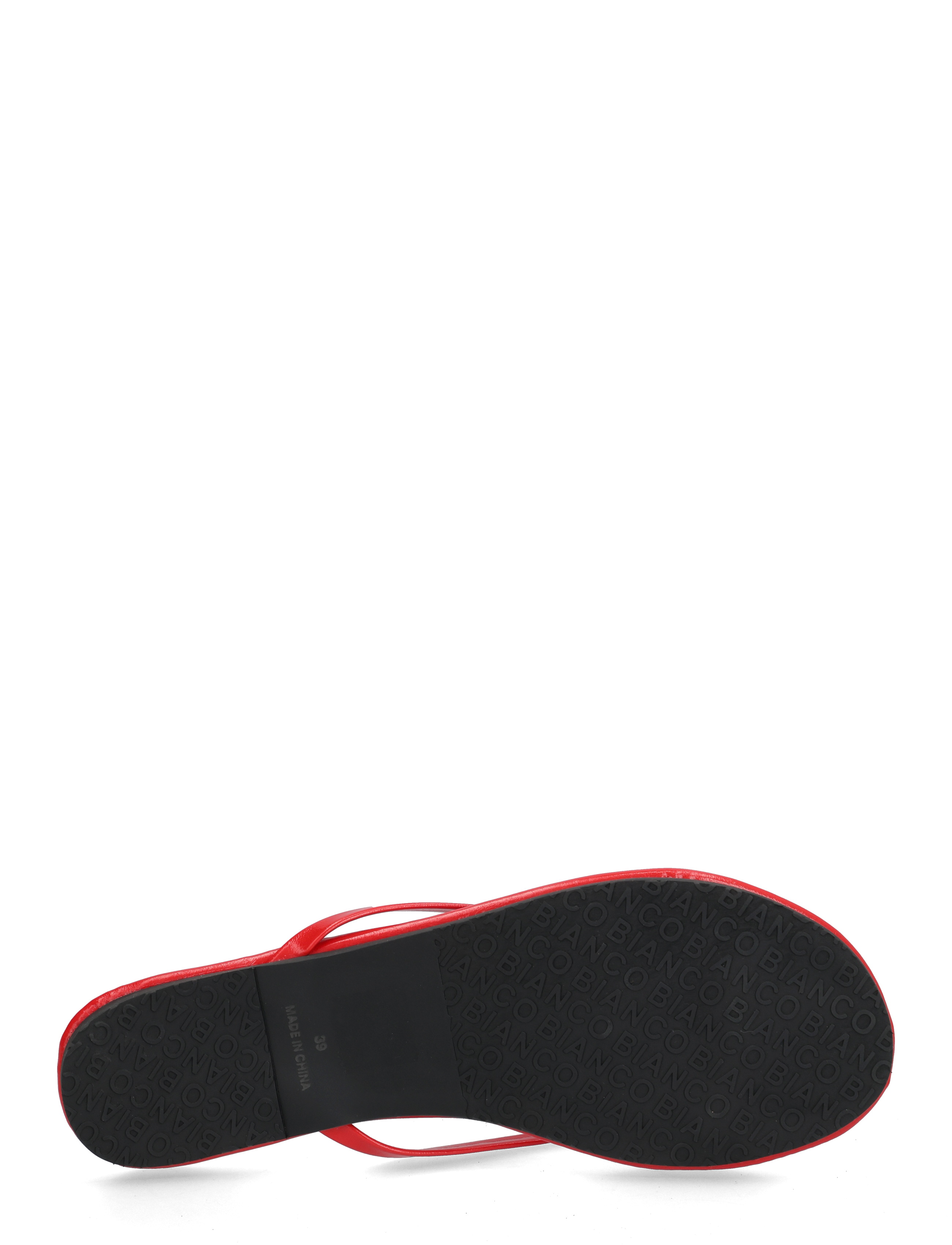 Bianco - BIAMEXICO Flip Flop Faux Leather - flip flops - red - 5