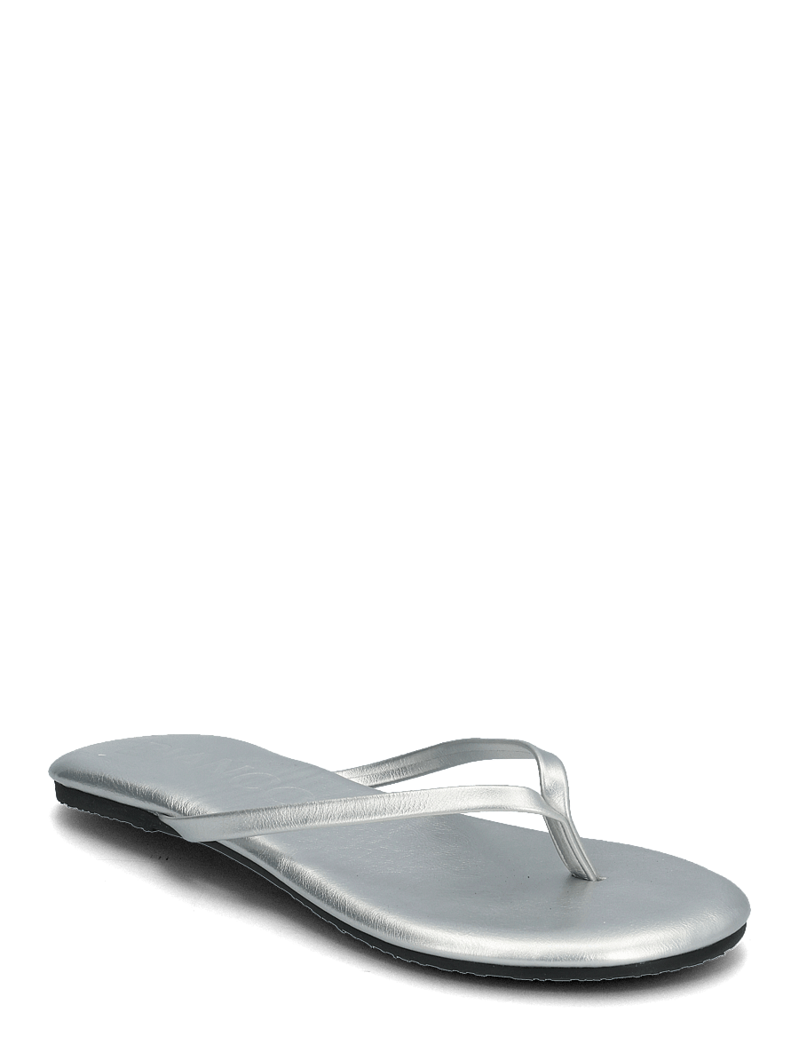 Bianco - BIAMEXICO Flip Flop Faux Leather - flache sandalen - silver - 1