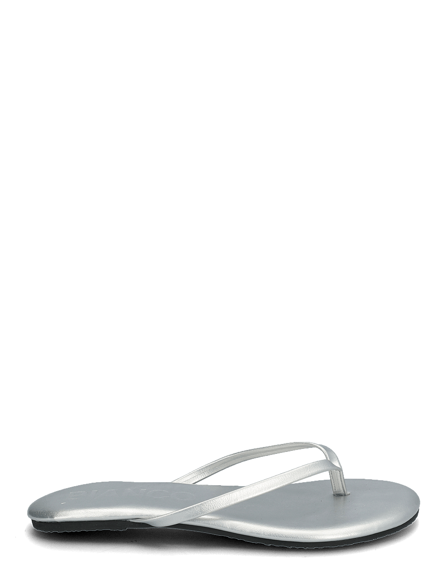 Bianco - BIAMEXICO Flip Flop Faux Leather - flache sandalen - silver - 2
