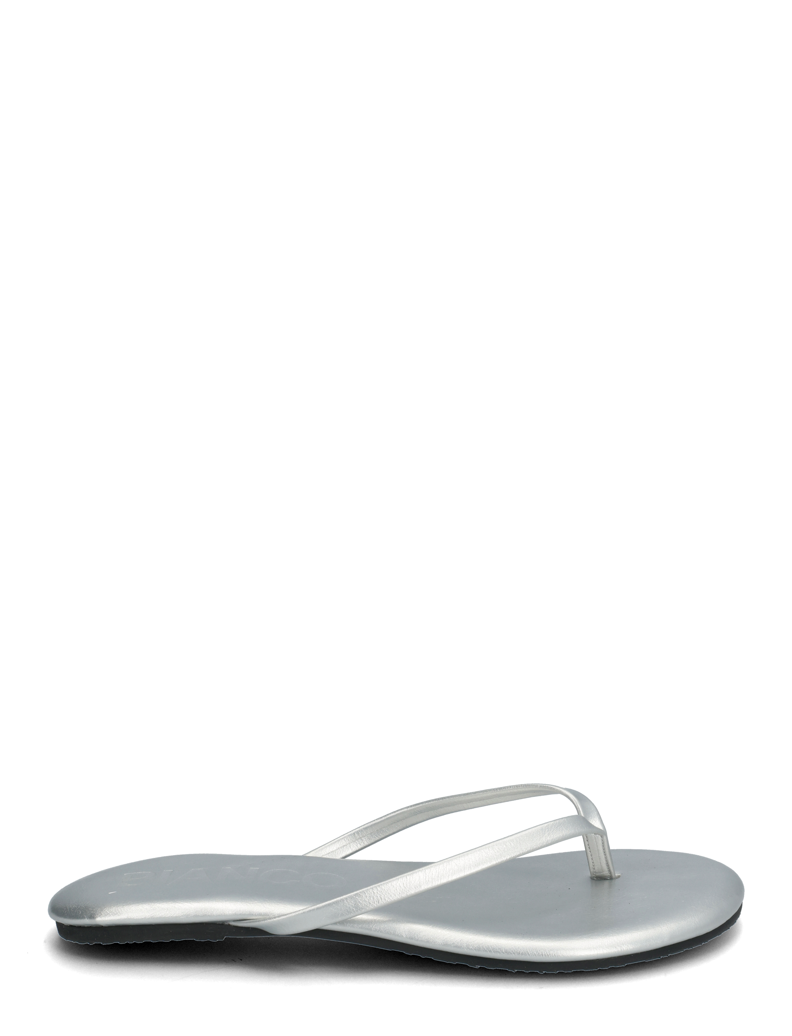 Bianco - BIAMEXICO Flip Flop Faux Leather - Šlepetės per pirštą - silver - 2