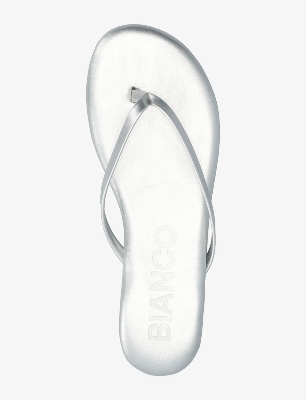 Bianco - BIAMEXICO Flip Flop Faux Leather - flip flops - silver - 4