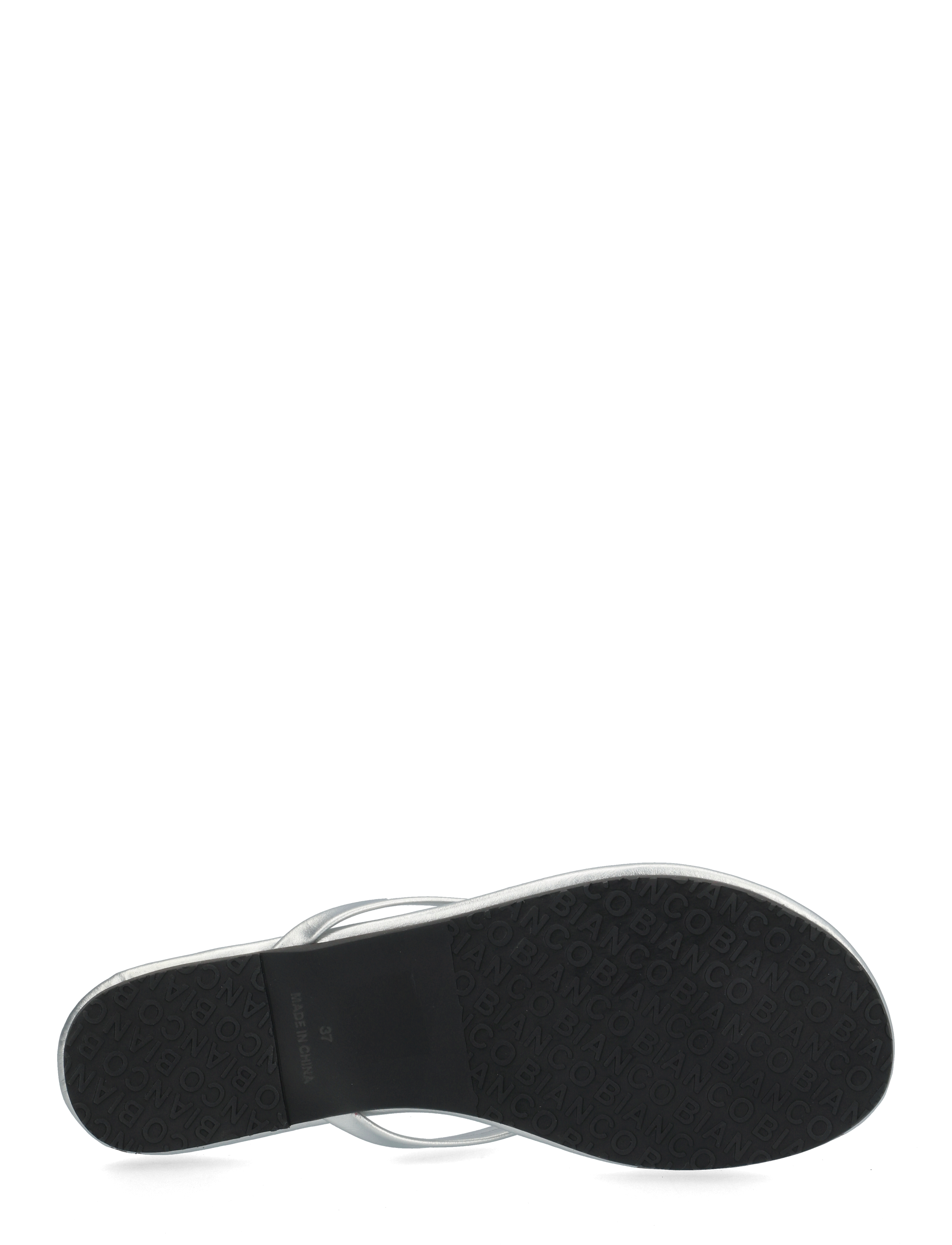 Bianco - BIAMEXICO Flip Flop Faux Leather - Šlepetės per pirštą - silver - 5