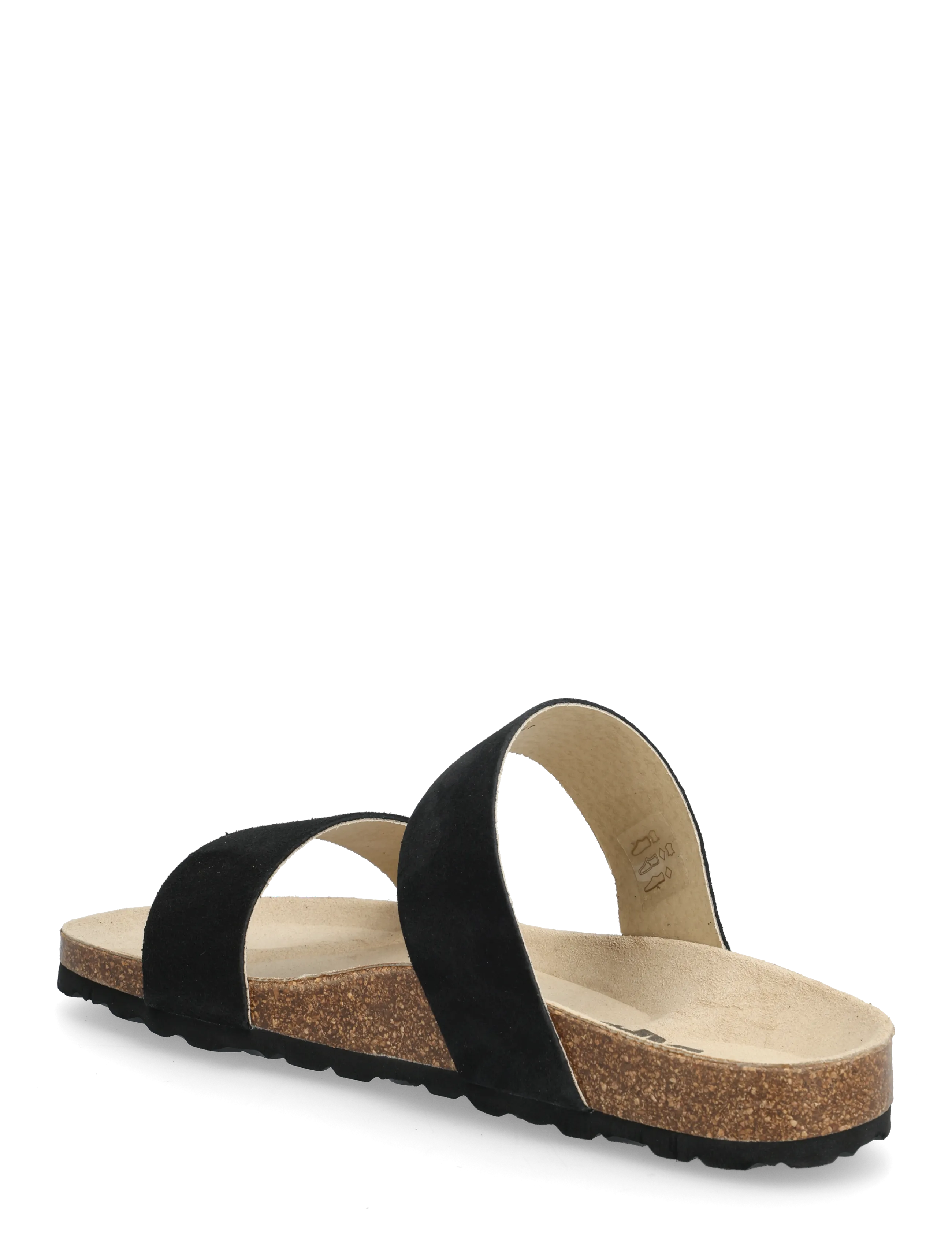 Bianco - BIABETRICIA Twin Strap Sandal Suede - flade sandaler - black - 2